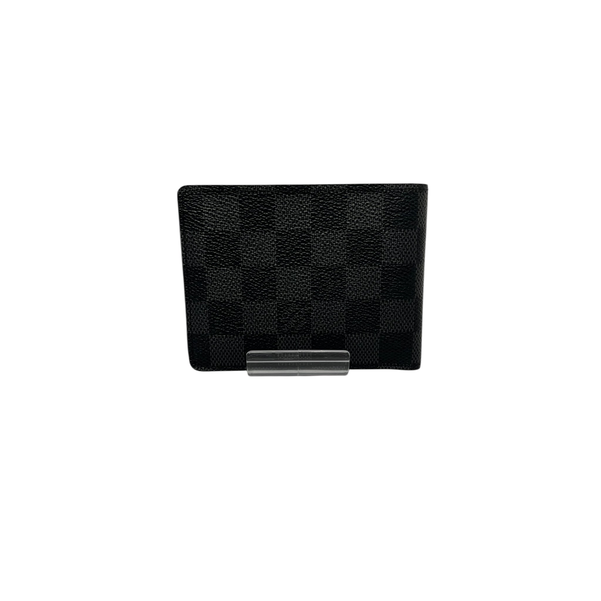 LOUIS VUITTON/Bifold Wallet/Leather/BLK/ view 2