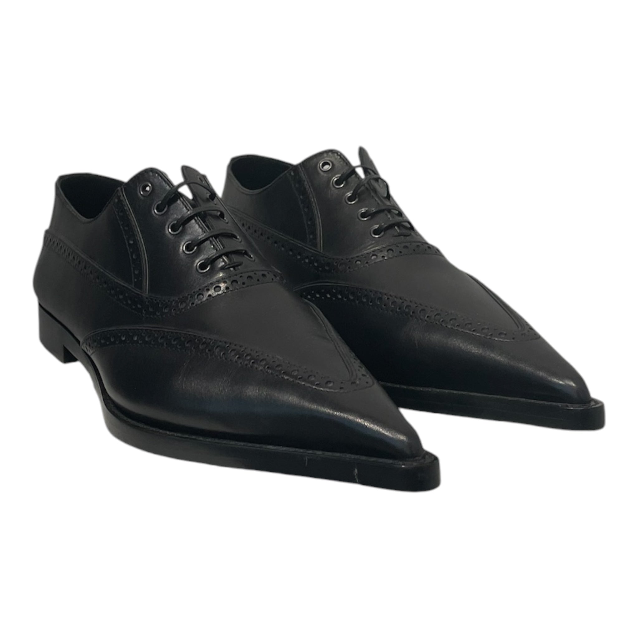 Alexander McQueen/Dress Shoes/EU 44/Leather/BLK/VERY POINTED TOE view 1