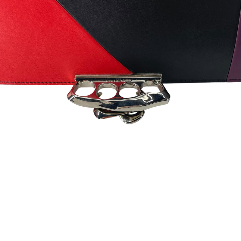 Alexander McQueen/Cross Body Bag/Leather/BLU/SCALES + BRASS KNUCKLE