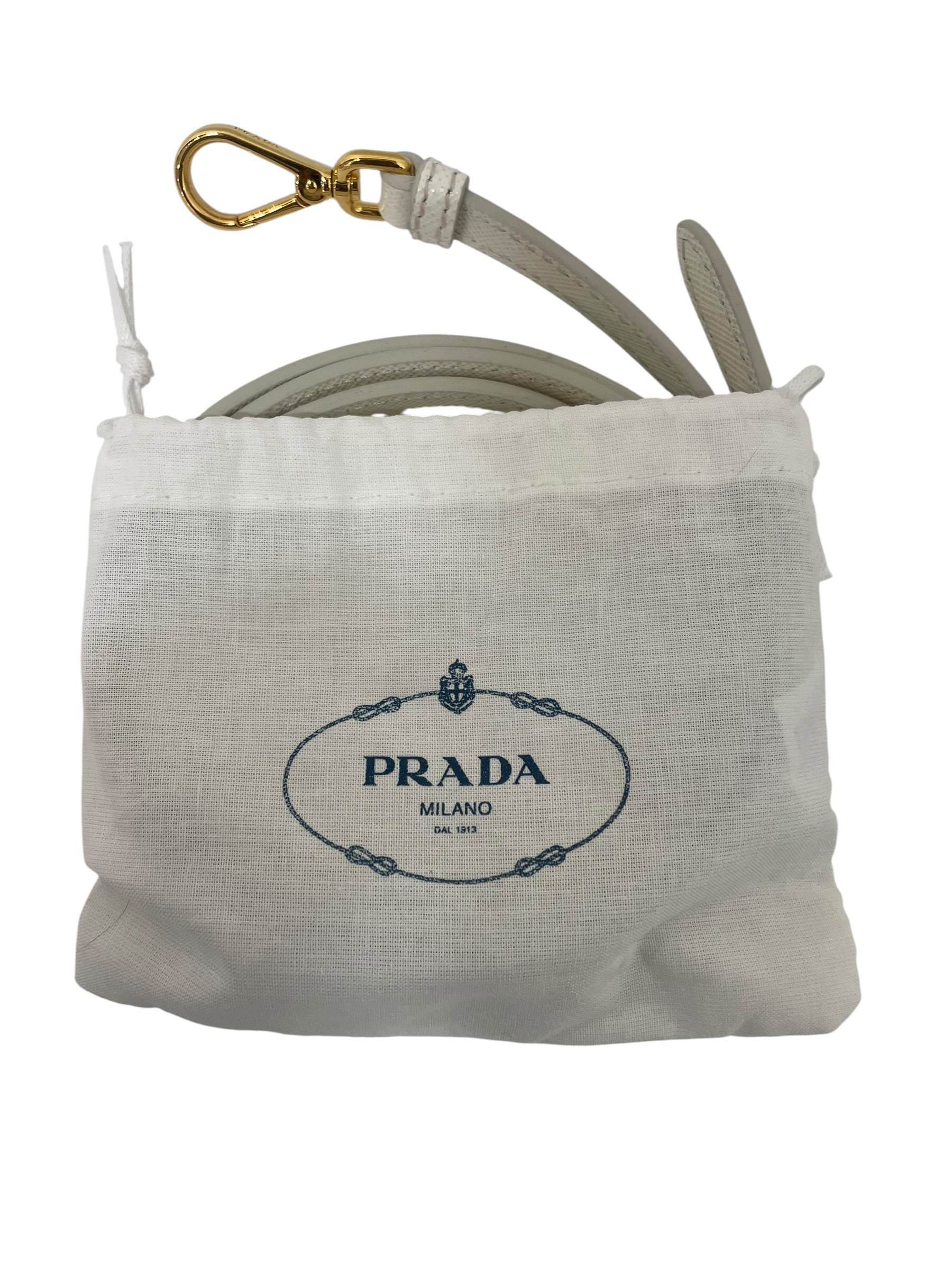 PRADA/Cross Body Bag/Leather/WHT/GALLERIA MINI view 4