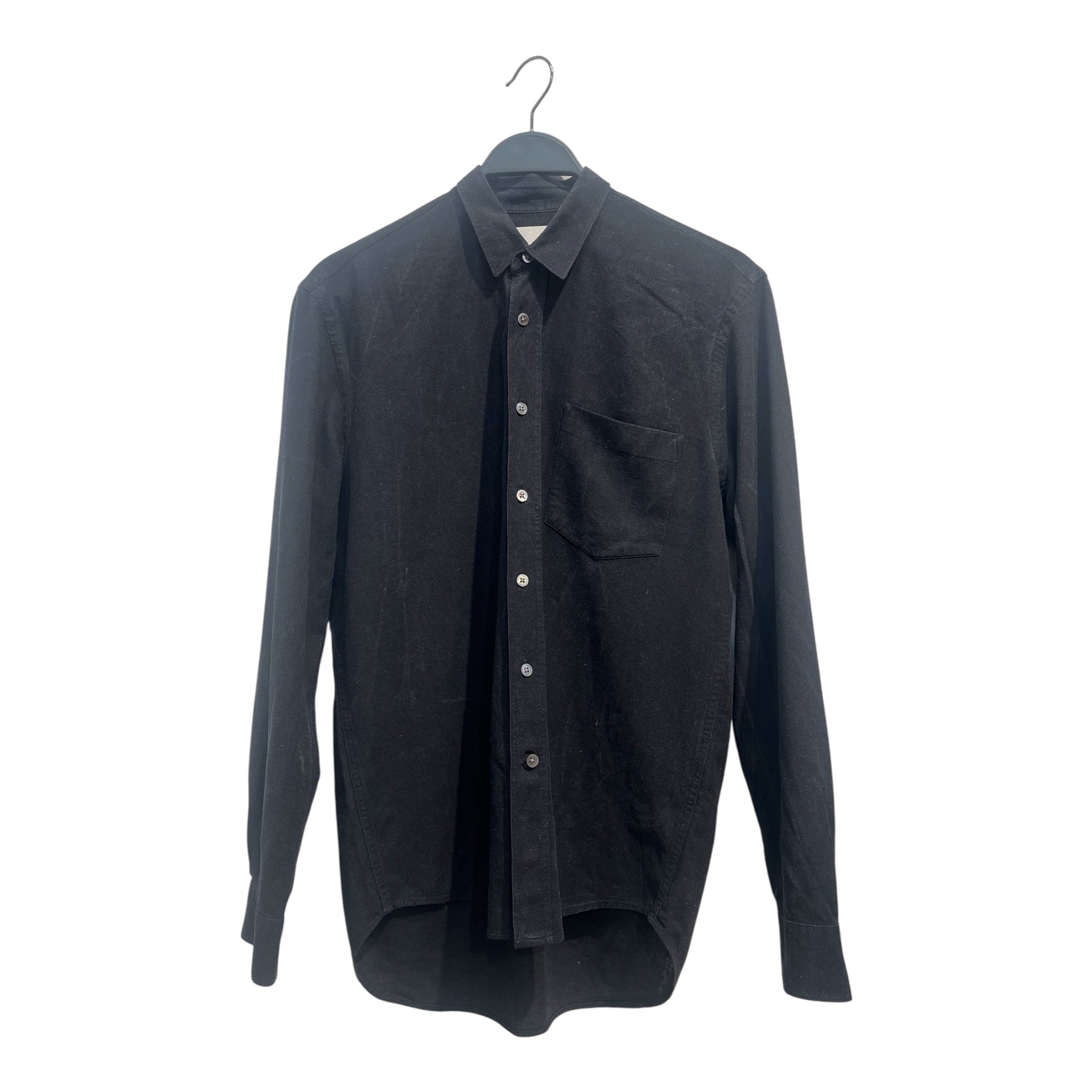 OUR LEGACY/LS Shirt/46/Silk/BLK/LEFT CHEST POCKET view 1