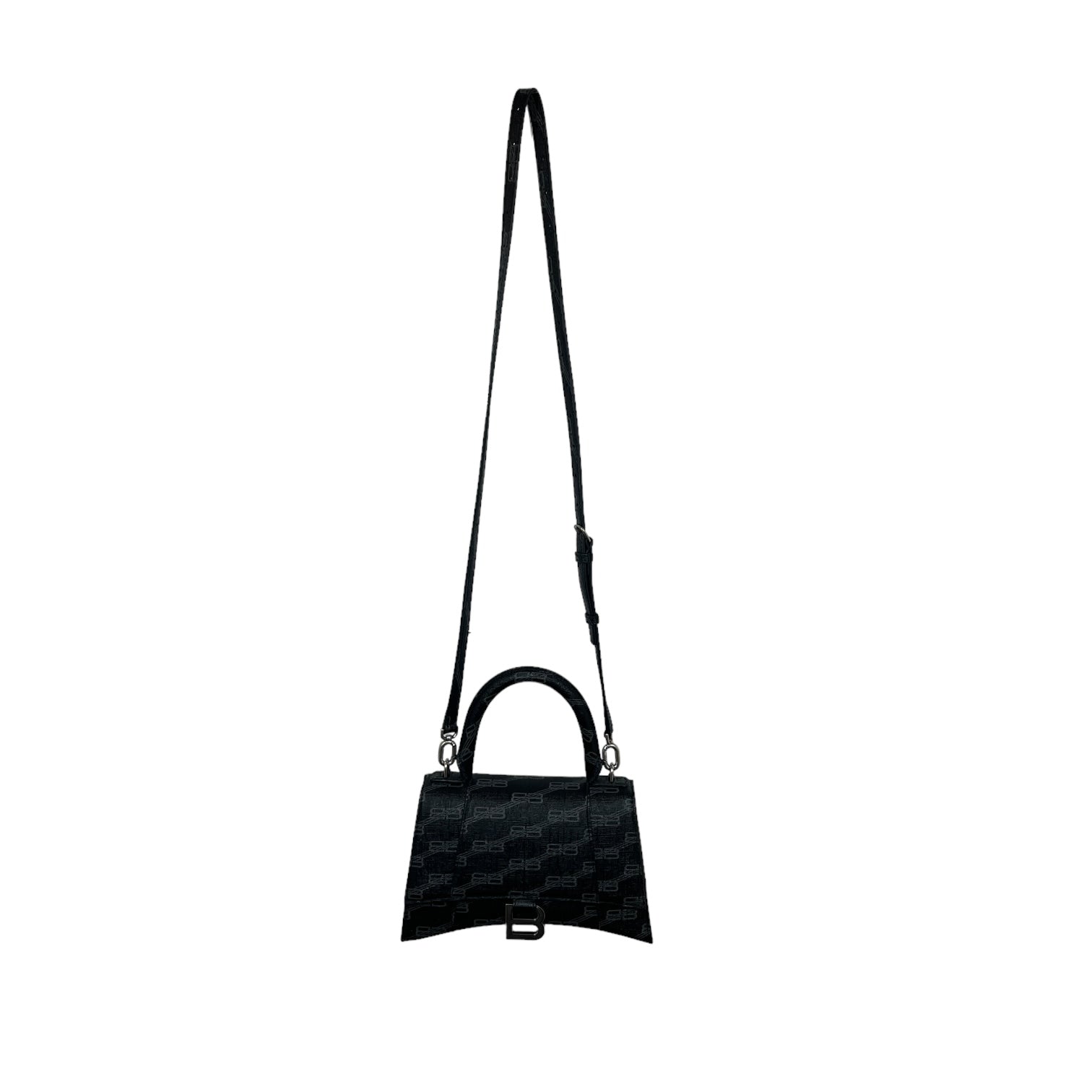 BALENCIAGA/Bag/Monogram/Leather/BLK/Hourglass Handbag view 1