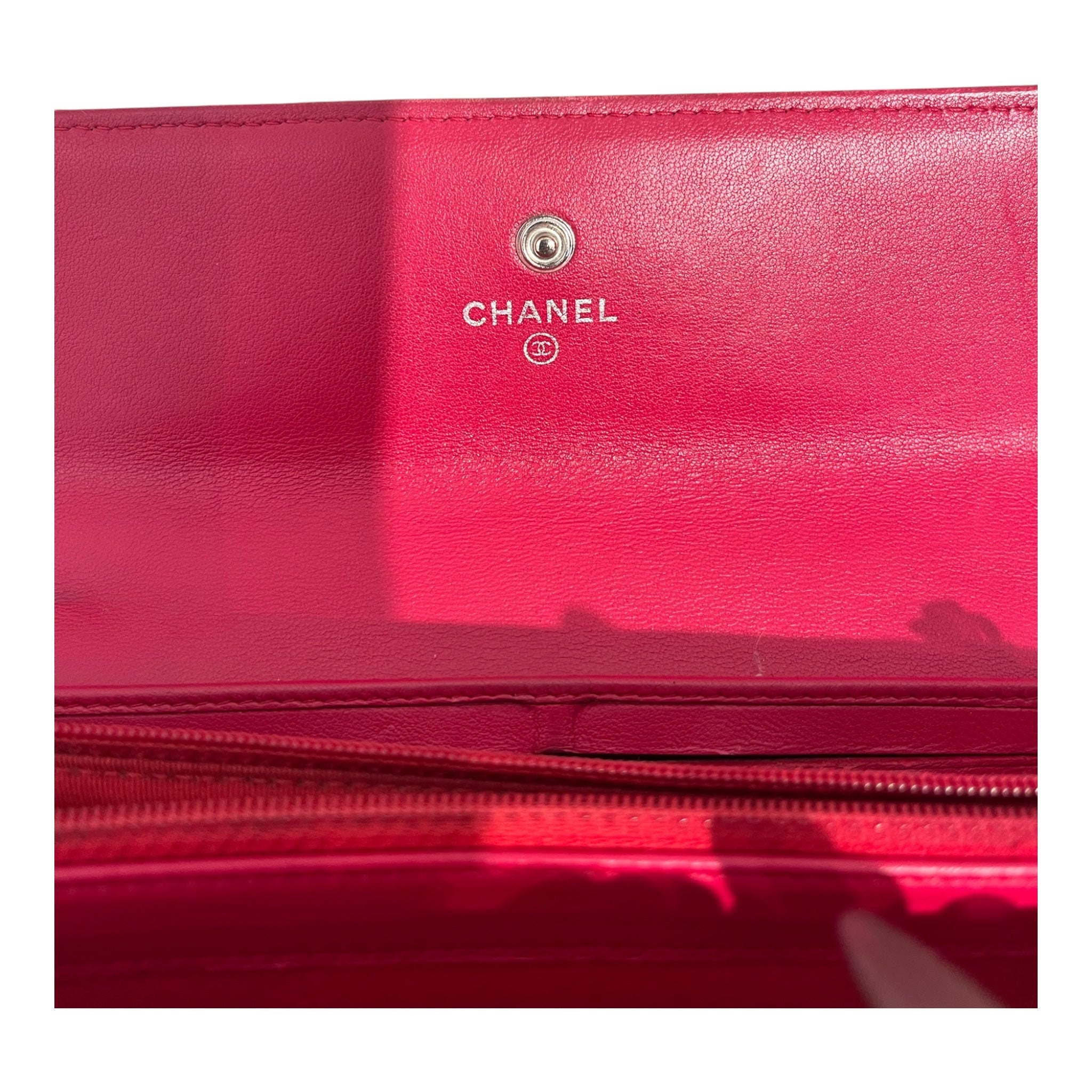 CHANEL/Long Wallet/Leather/RED/RED LAMBSKIN WALLET view 5