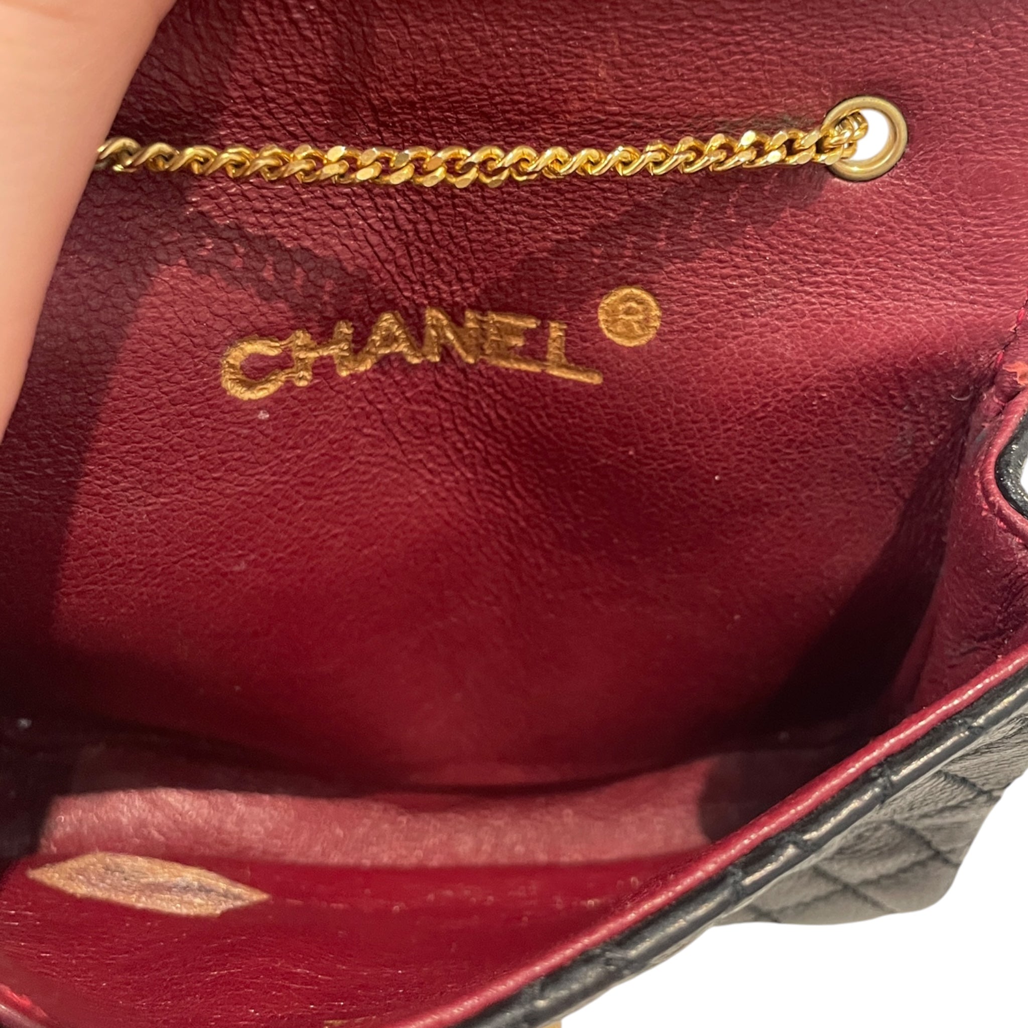 CHANEL/Bag/Leather/BLK/VTG 90S MICRO FLAP BAG view 5