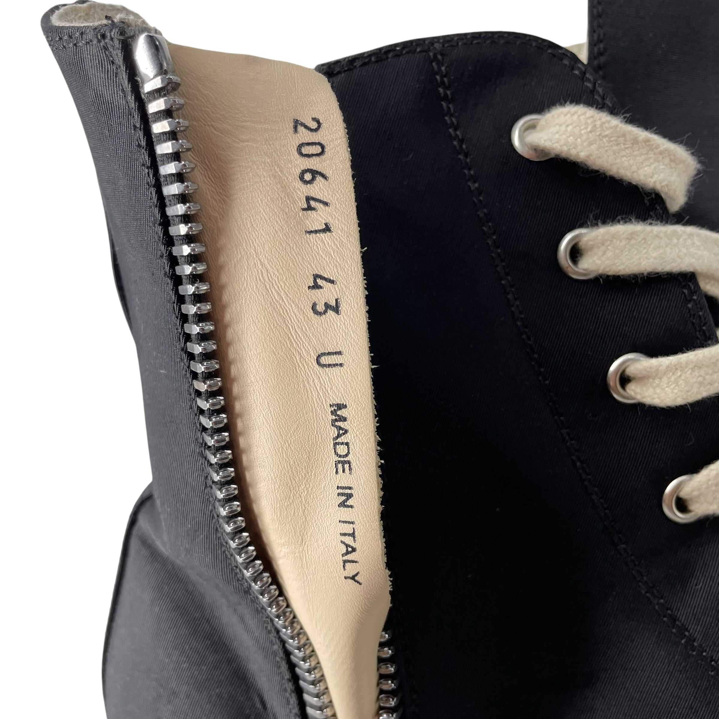 Rick Owens/Hi-Sneakers/EU 43/Cotton/BLK/20641 PENTAGRAM DOUBLE BUMBER view 6