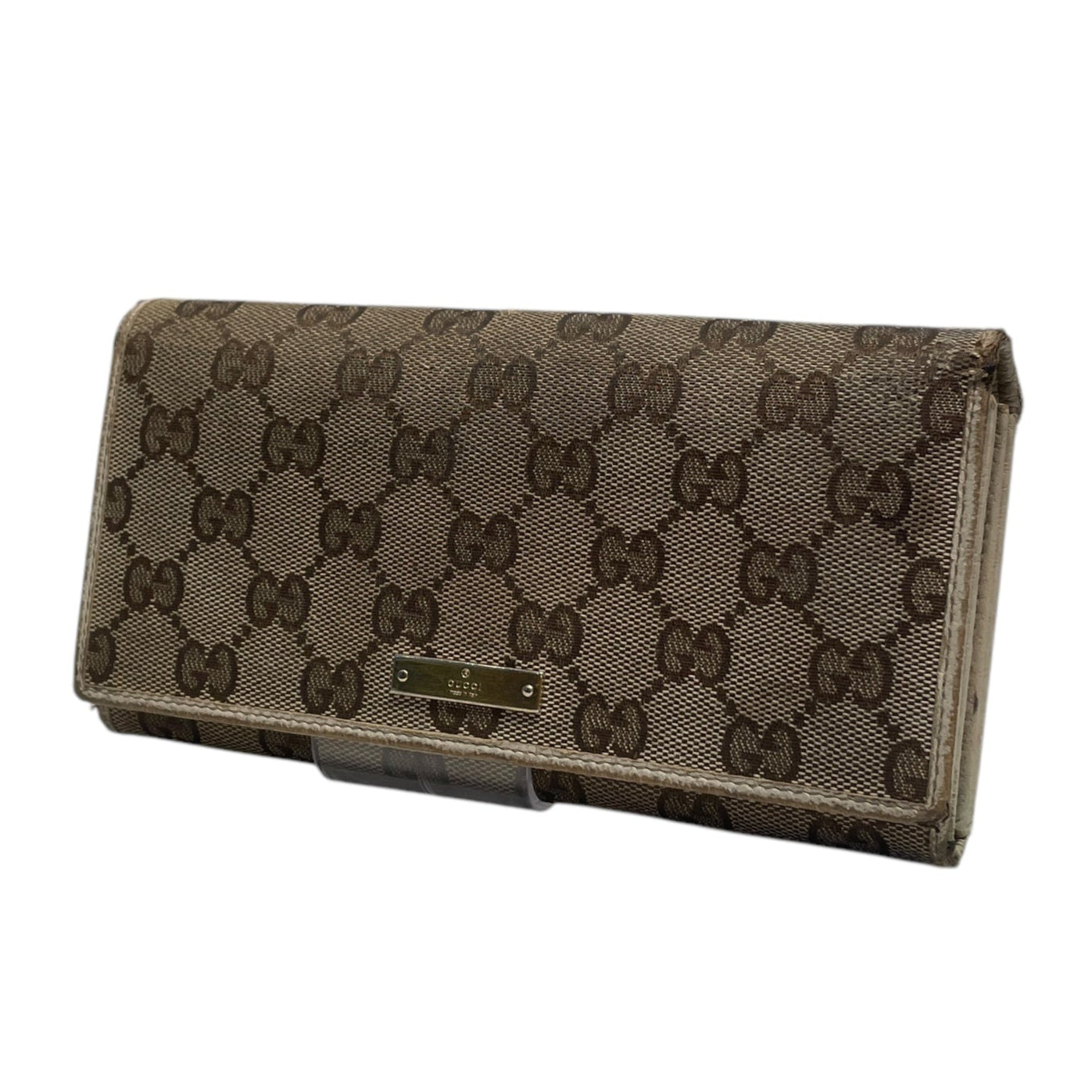 GUCCI/Long Wallet/Monogram/Cotton/BRW/GUCCI GG WALLET BAG W CHAIN view 1