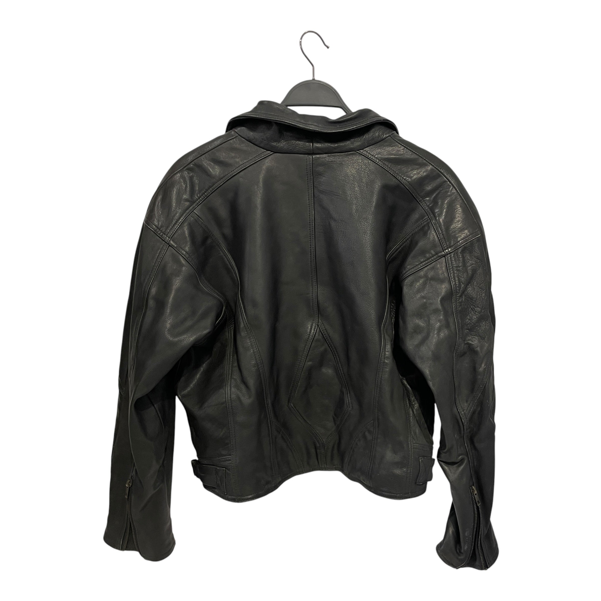 Wilsons Leather/Riders Jkt (S)/M/Leather/BLK/MOTORCYCLE SIDE ZIP view 3