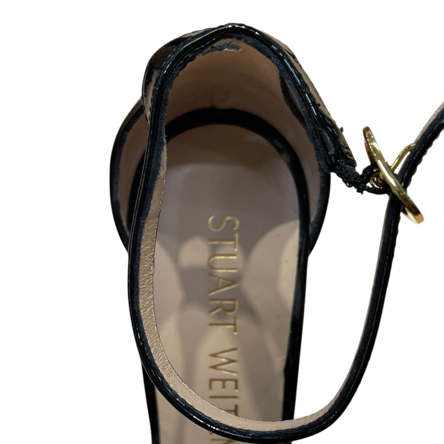 STUART WEITZMAN/Heels/US 8.5/Leather/BLK/Patent Leather Open Toe Heels view 3