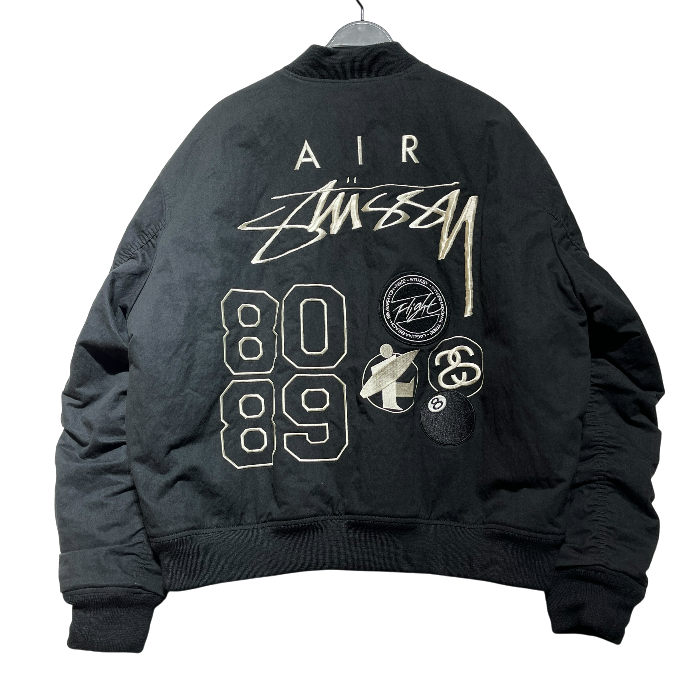 STUSSY/Flight Jkt/XL/Nylon/BLK/nike collab bomber (reverse) view 2