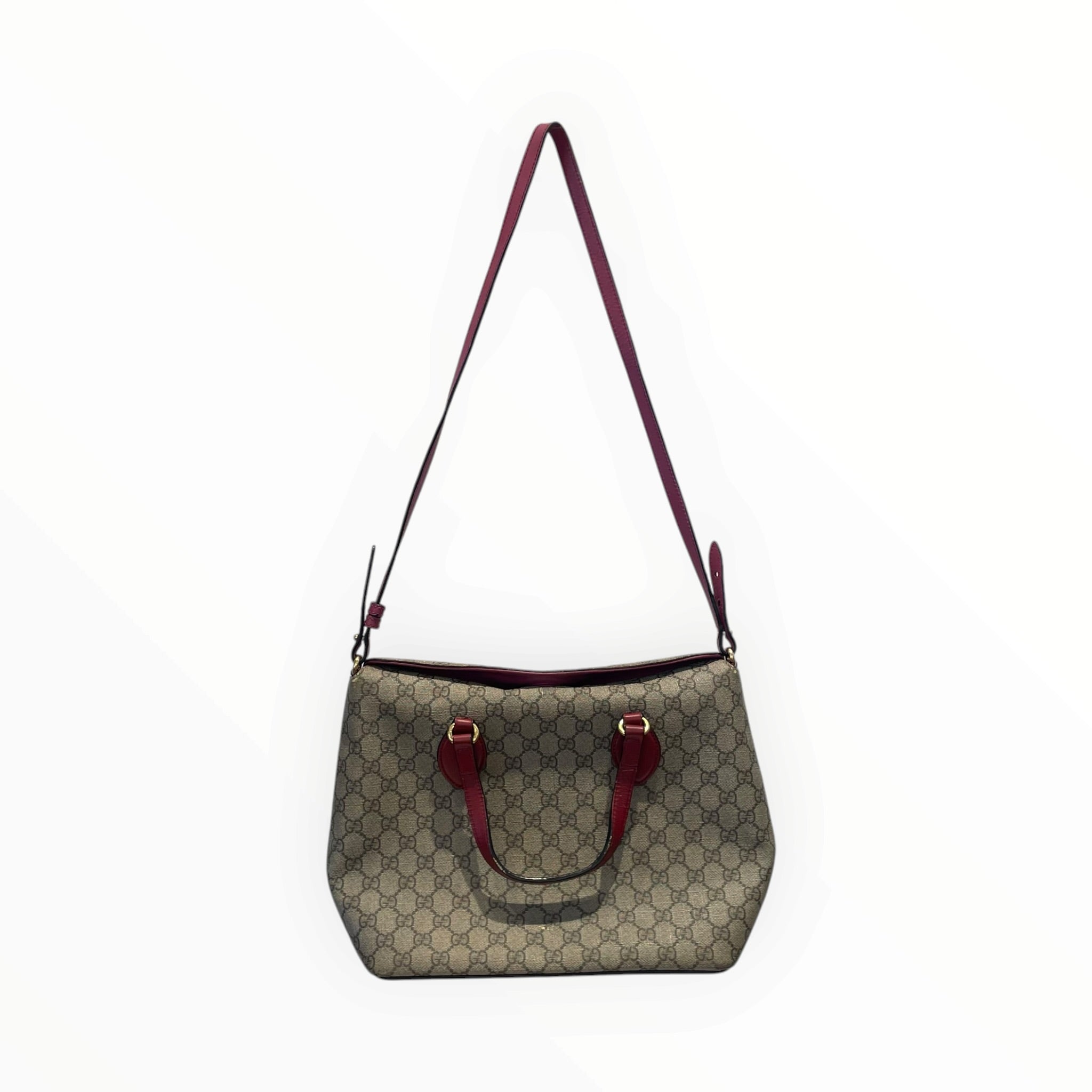 GUCCI/Hand Bag/Leather/BEG/Supreme Canvas view 2