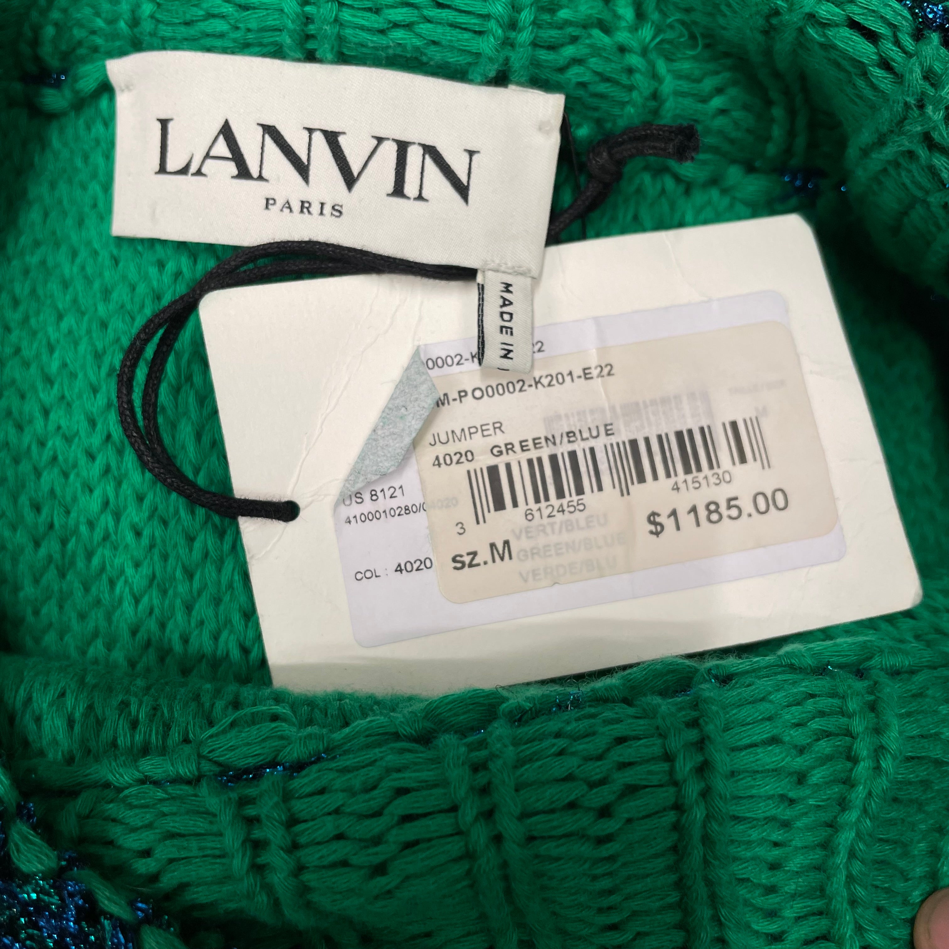 LANVIN/Heavy Sweater/M/Acrylic/GRN/4020 SPARKLY SWEATER view 3
