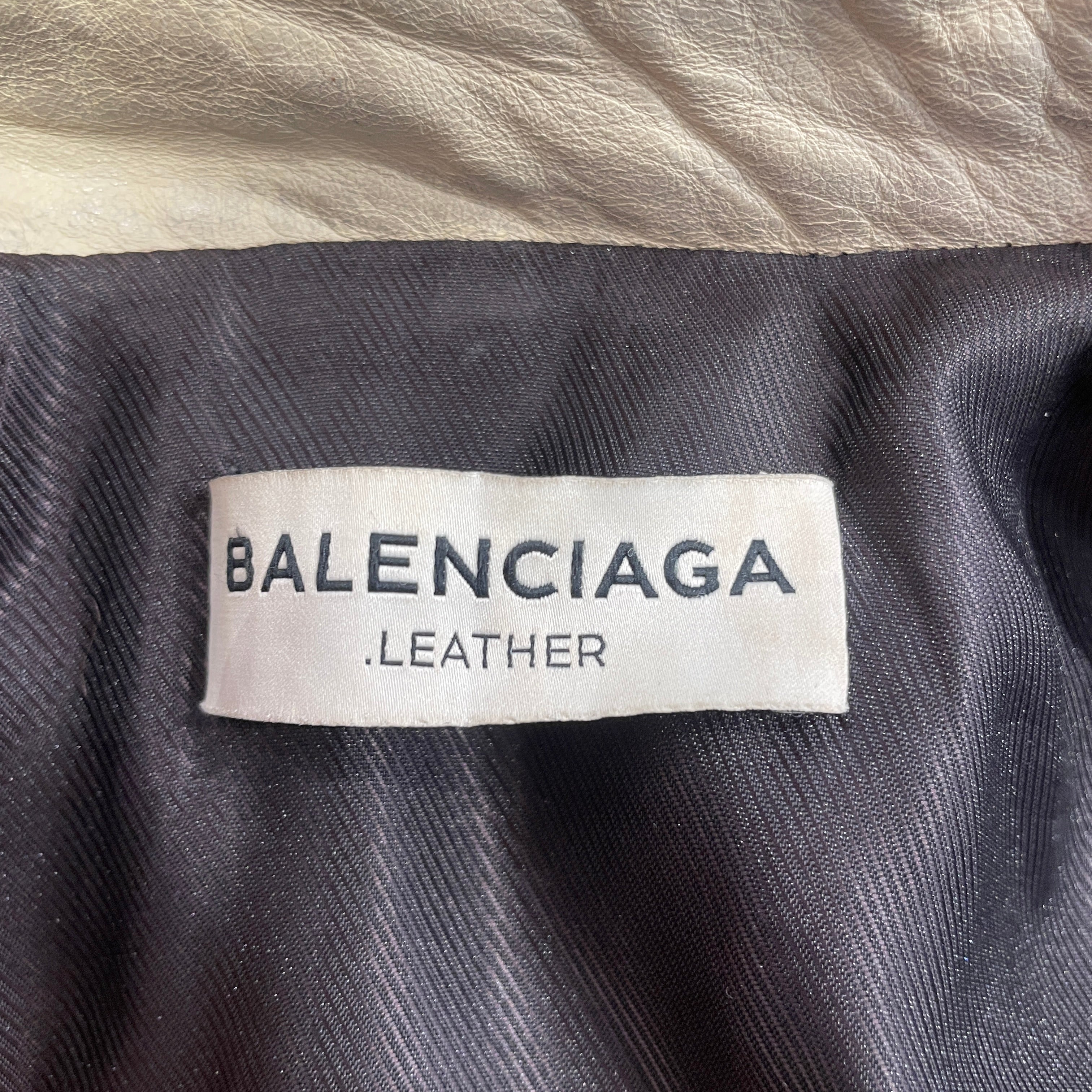 BALENCIAGA/Leather Jkt/34/Sheepskin/KHK/ view 3