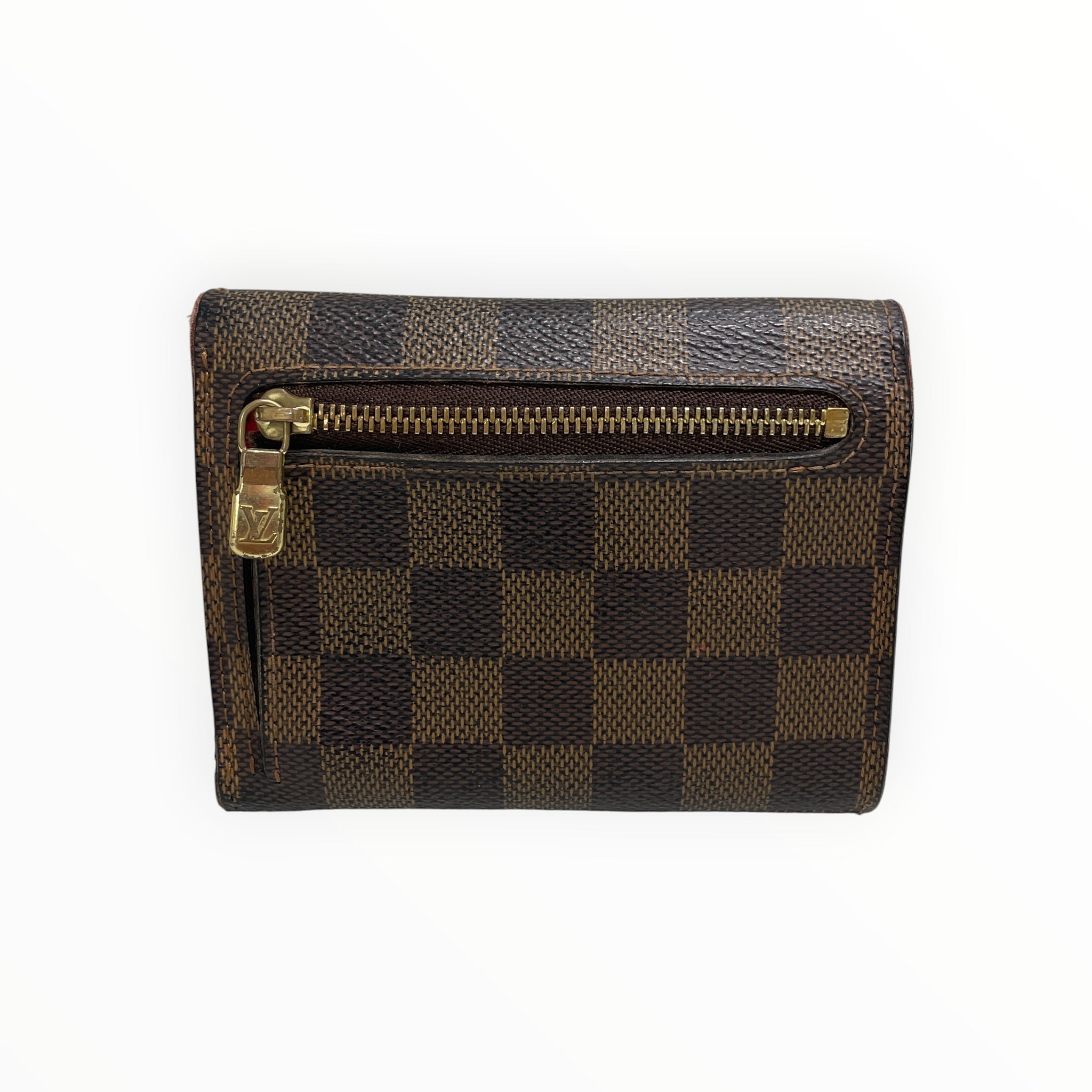 LOUIS VUITTON/Wallet/Gingham Check/Leather/BRW/L's/9JDCVH8/GOLD CLASP/CHECKER view 2