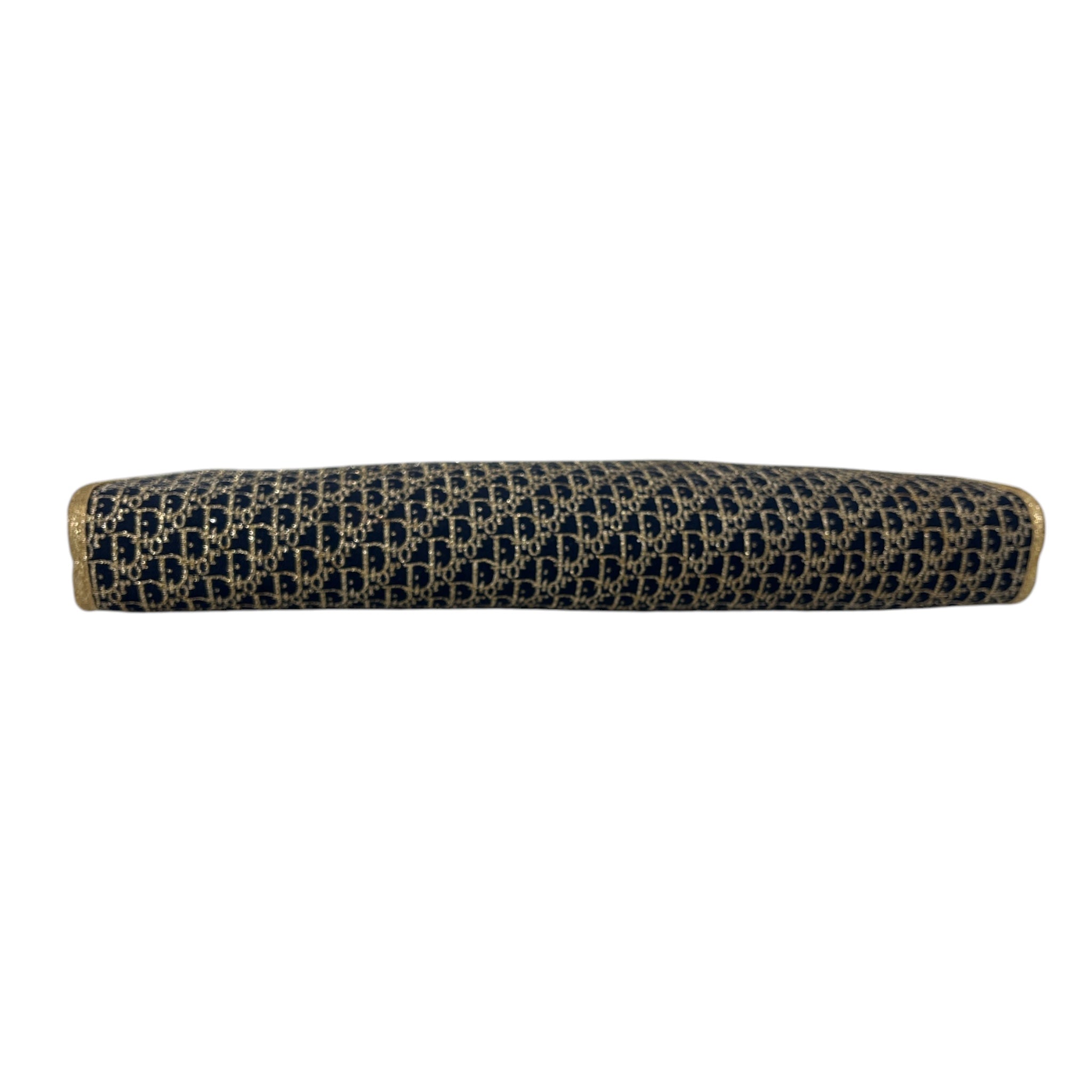 Christian Dior/Clutch Bag/Monogram/GLD/metal clasp closure navy view 5