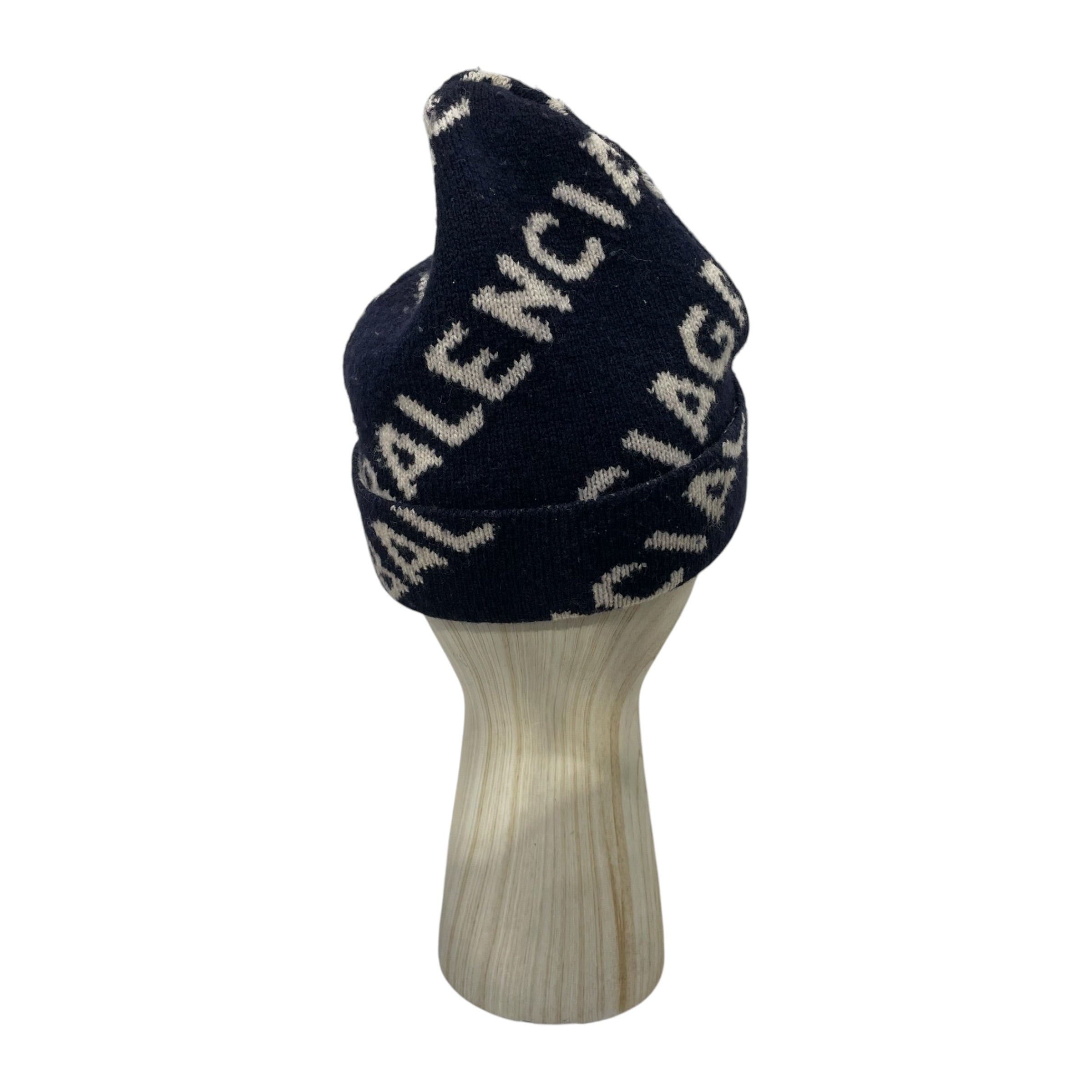 BALENCIAGA/Beanie/Monogram/Wool/BLU/ view 2