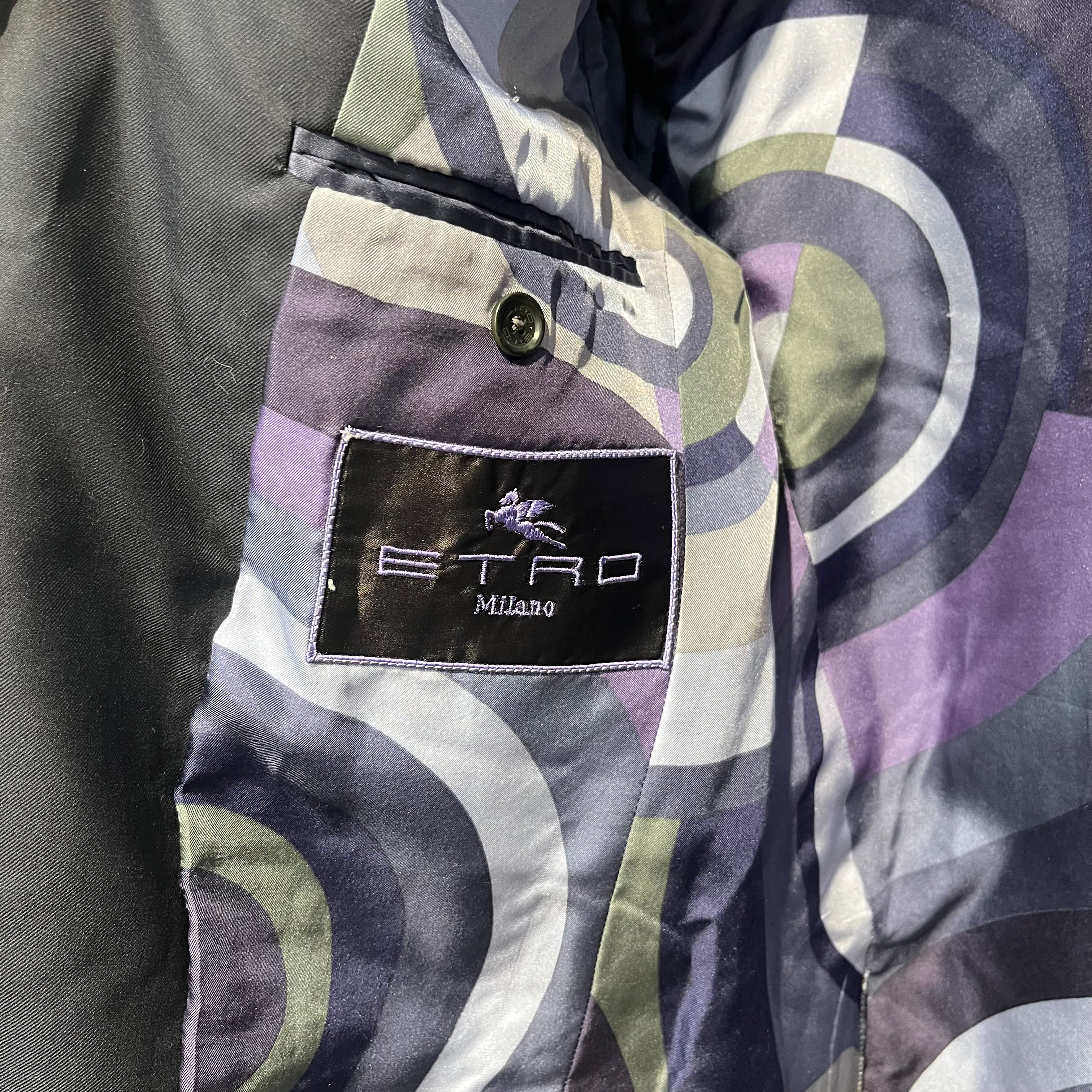 ETRO/Tailored Jkt/46/Wool/NVY/NAVY BLAZER view 8