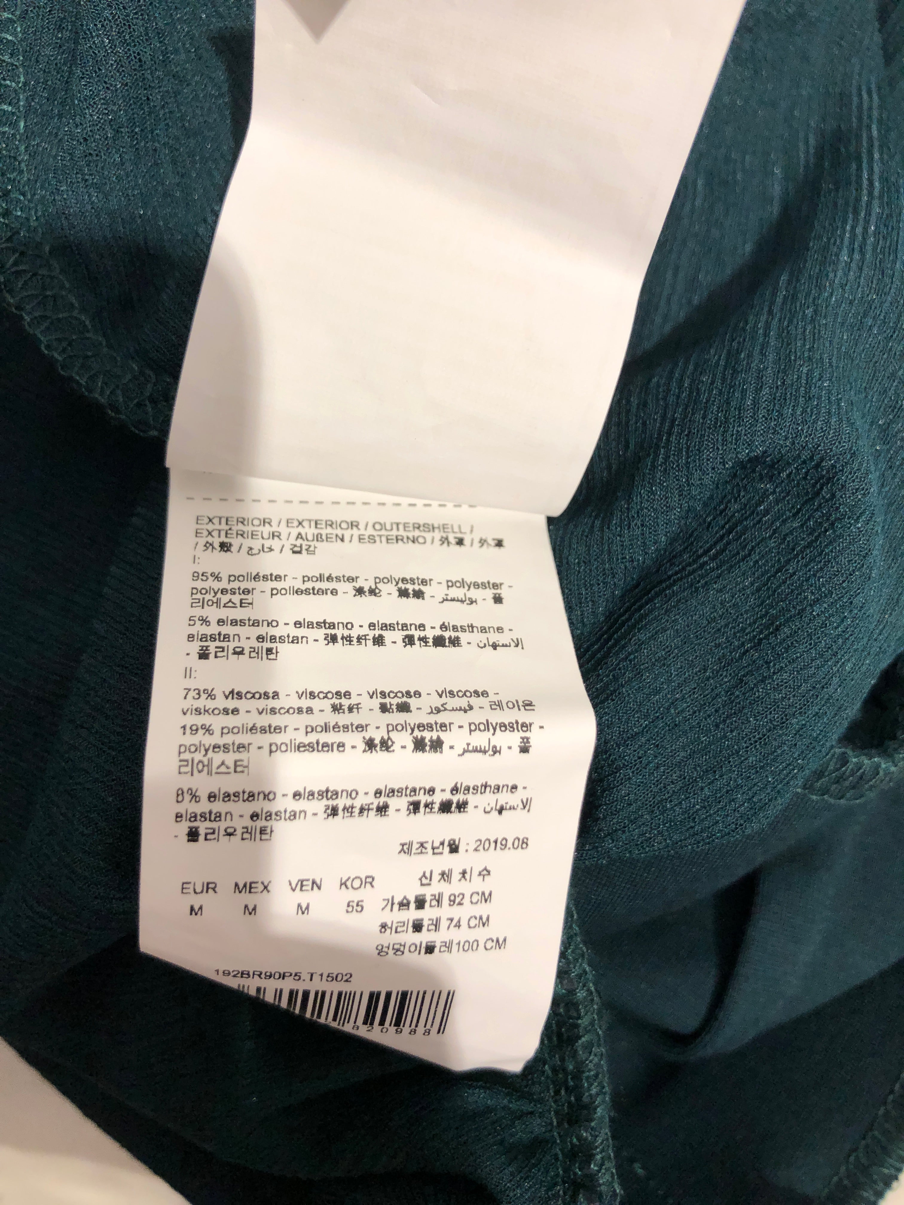 BIMBA Y LOLA/LS Dress/M/Cotton/GRN/PINE GREEN 2 TONE view 5