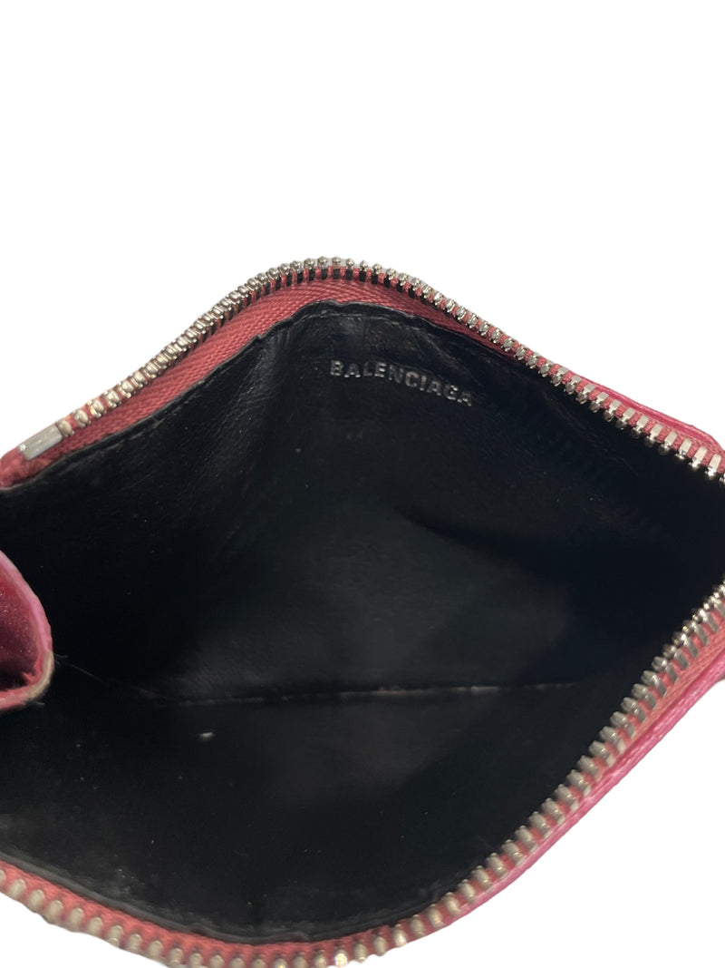 BALENCIAGA/Coin Wallet/S/Leather/PNK/