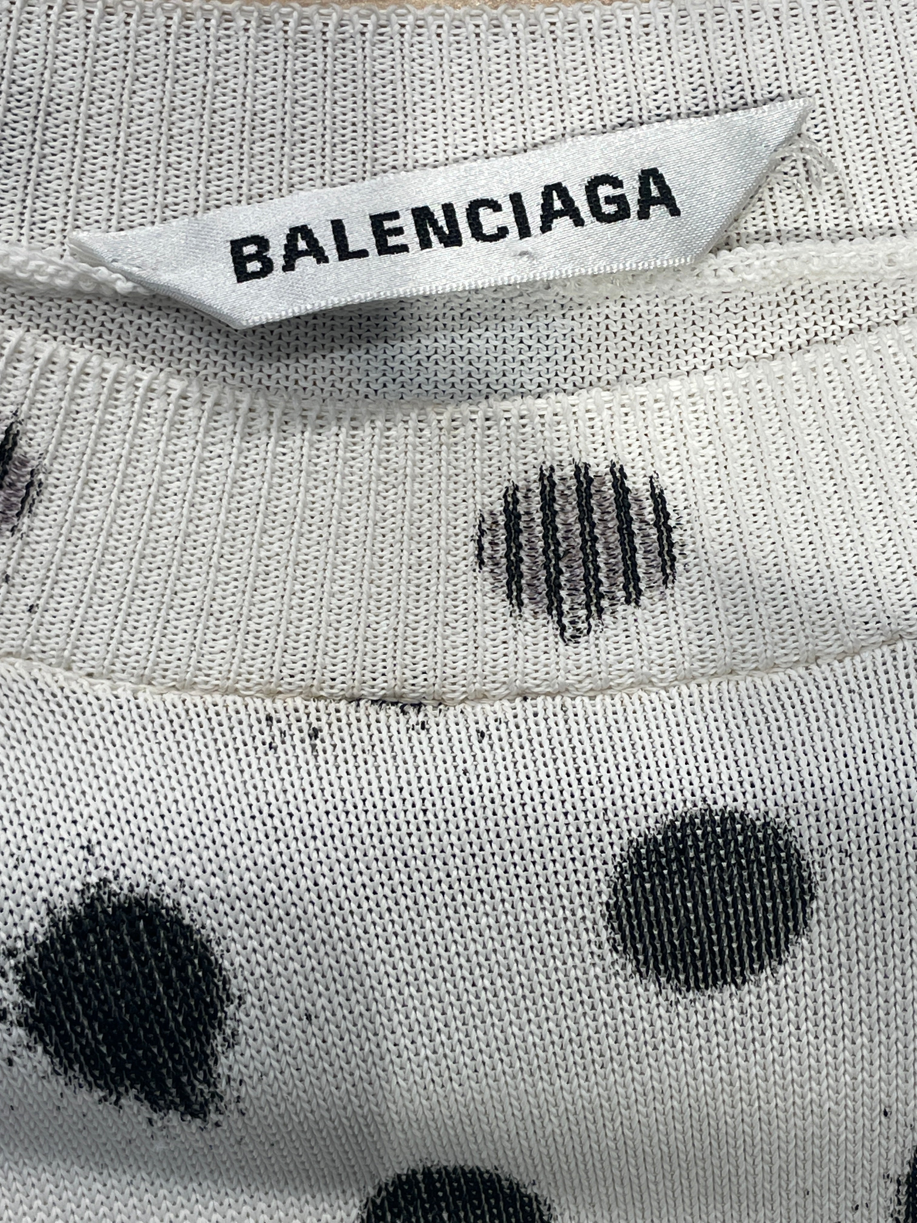 BALENCIAGA/Sweater/S/Polka dot/Polyester/WHT/SPRAY PAINT POLKA DOT view 5