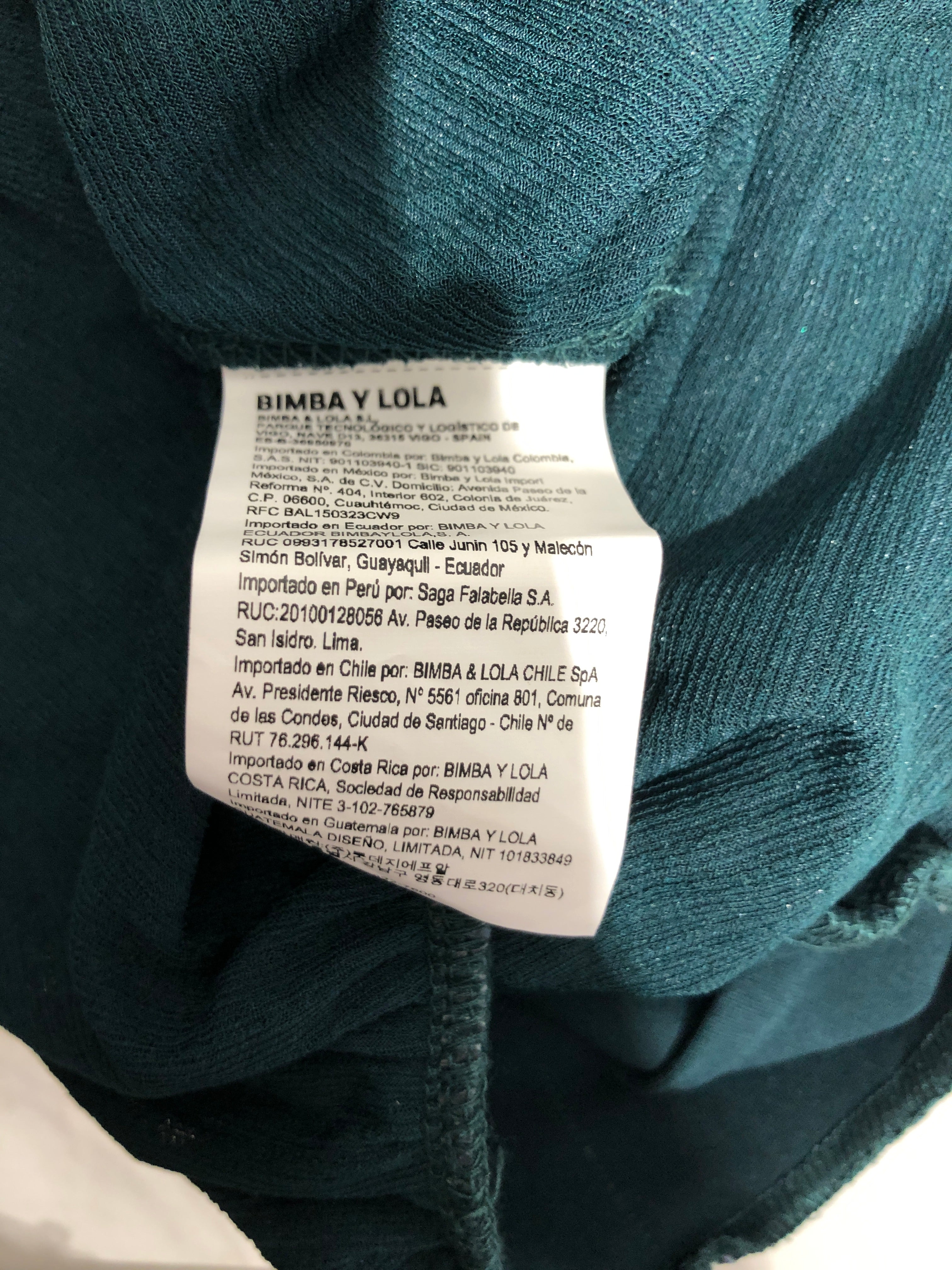 BIMBA Y LOLA/LS Dress/M/Cotton/GRN/PINE GREEN 2 TONE view 4