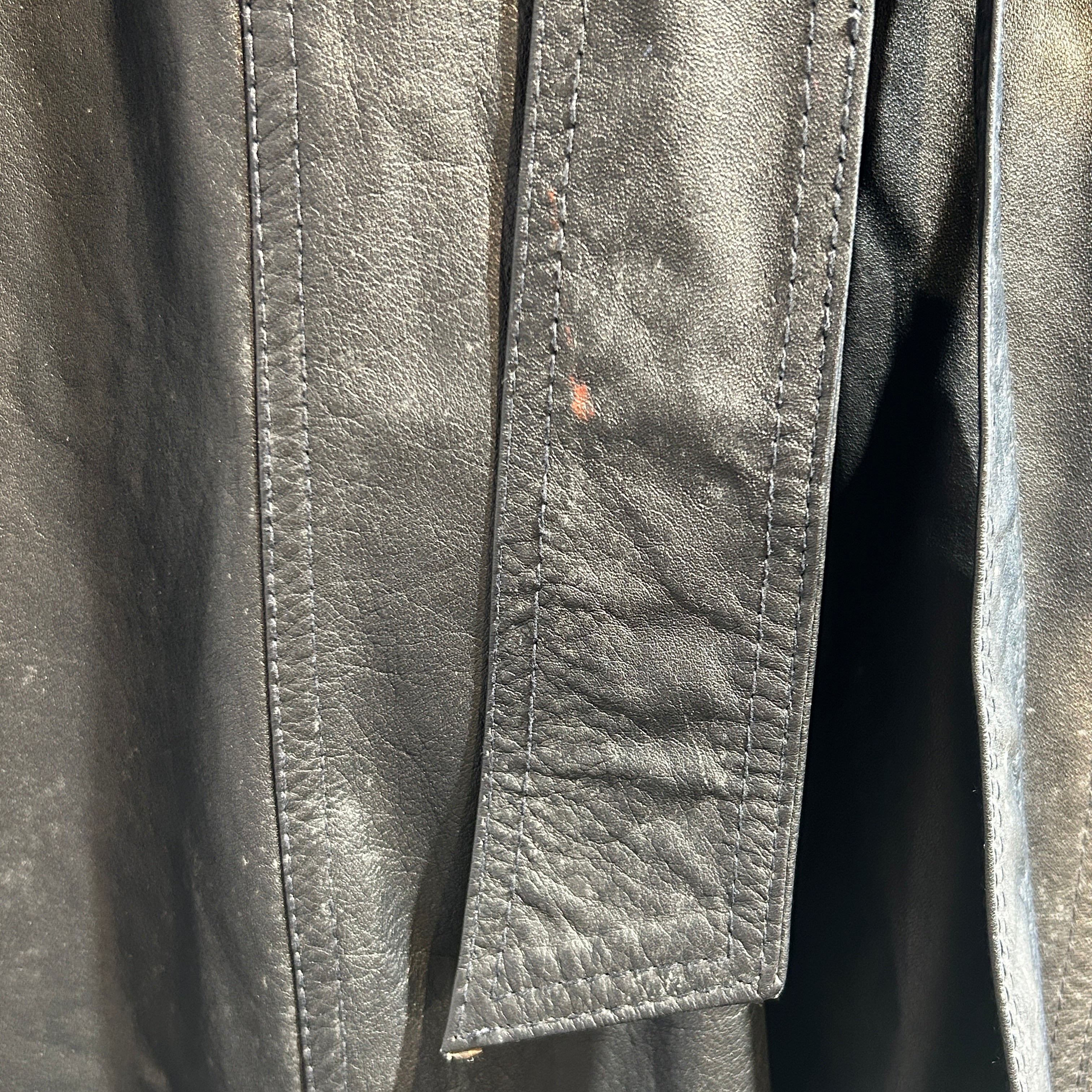 Vintage/Coat/8/Leather/BLK/Belted Trench view 5