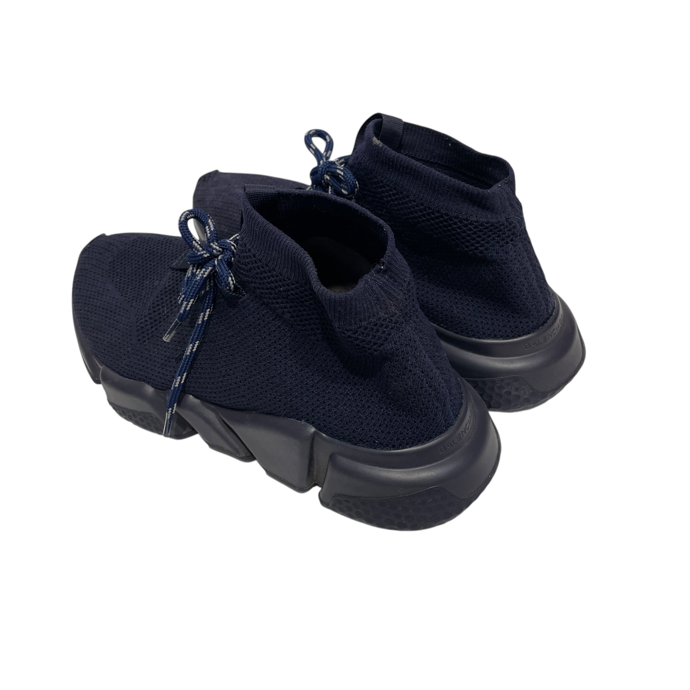 BALENCIAGA/Low-Sneakers/US 9/Nylon/NVY/Navy Speed Trainer Sock Shoes view 2