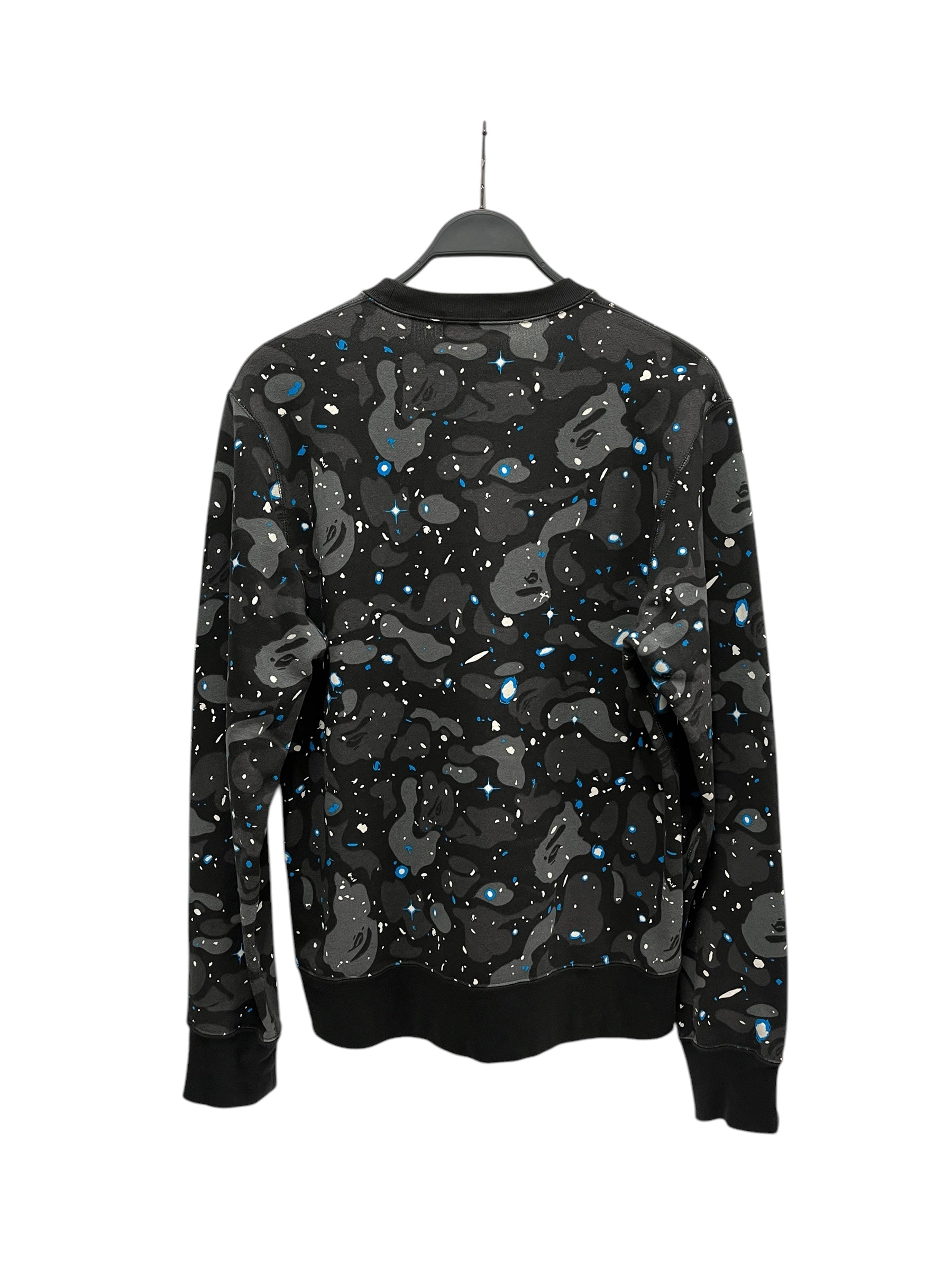 A BATHING APE/Sweatshirt/L/All Over Print/Cotton/BLK/Pullover/SPACE/GLOW IN THE DARK PRINT view 2
