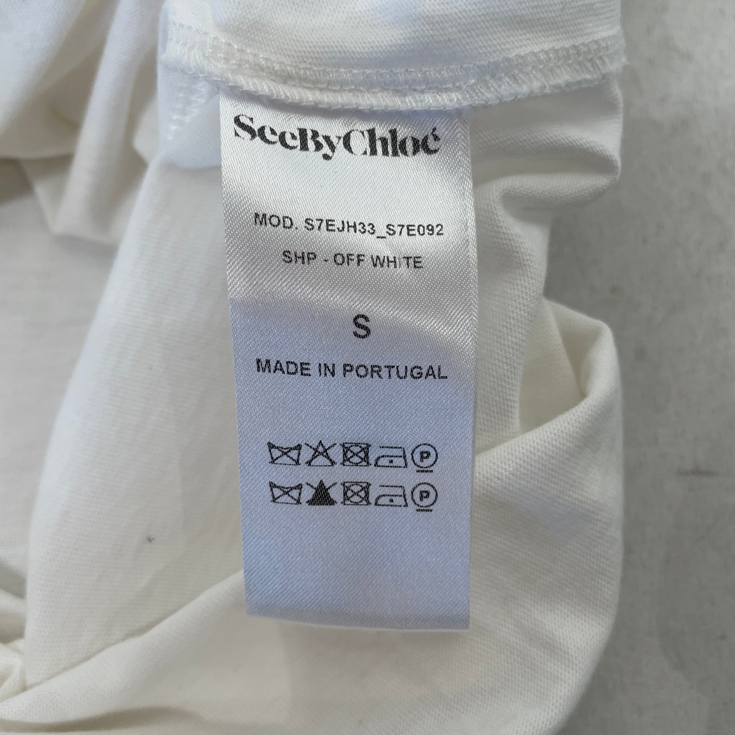 SEE BY CHLOE/T-Shirt/S/Cotton/WHT/LACE SLEEVES view 4
