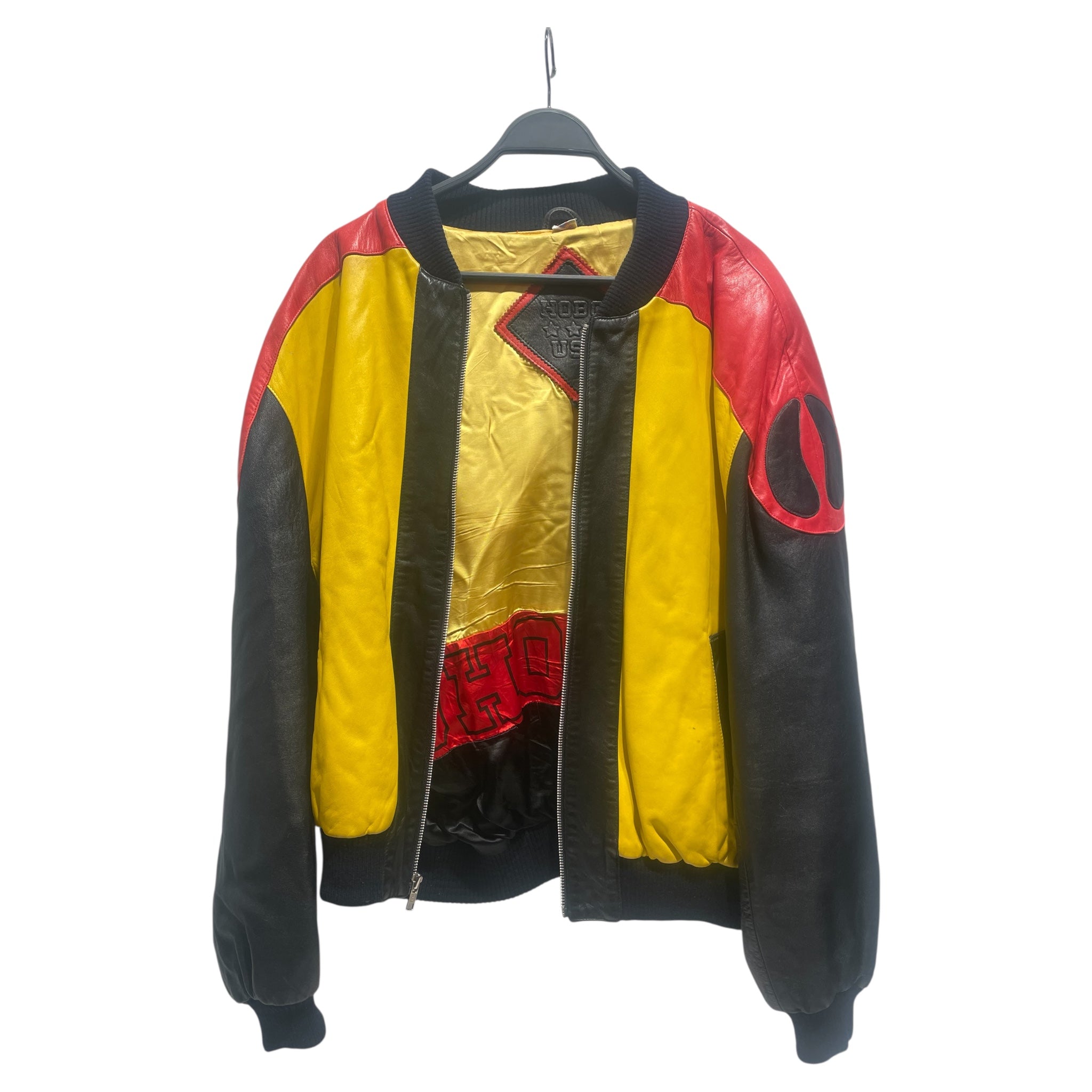 Vintage/Leather Jkt/44/Leather/MLT/Yellow Red Black Bull view 1