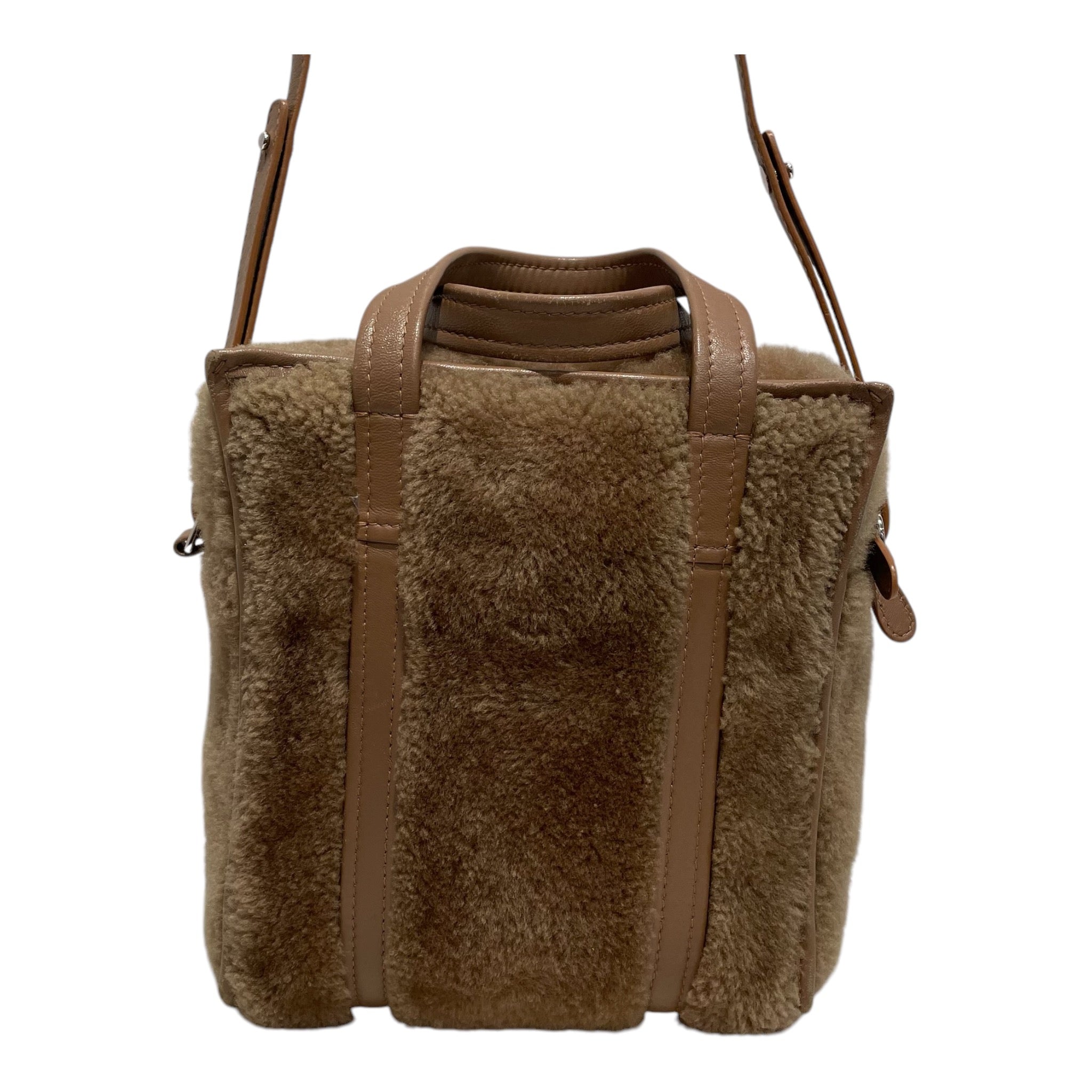 BALENCIAGA/Tote Bag/Fake Fur/BRW/SHEARLING CONVERTIBLE view 4