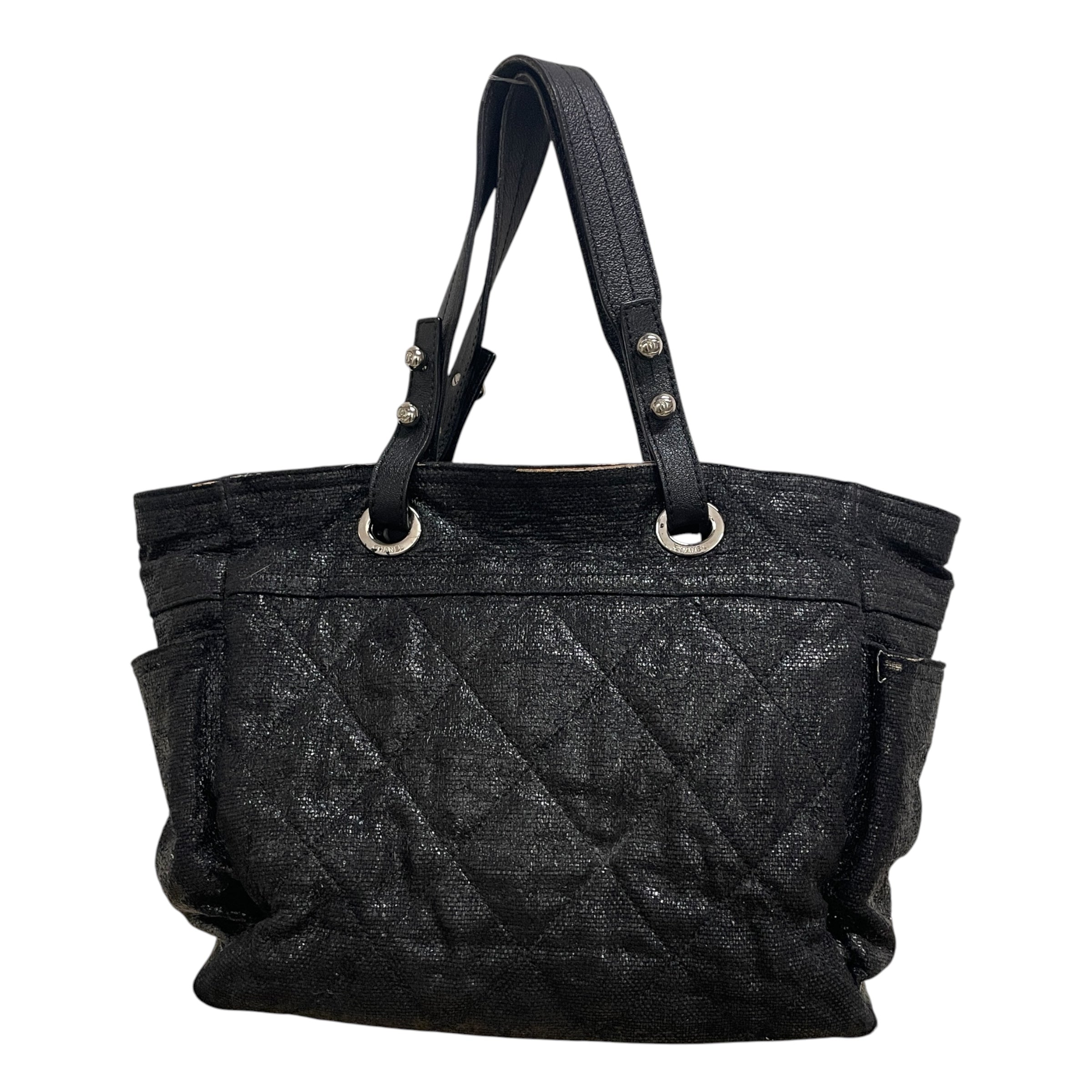 CHANEL/Hand Bag/BLK/XL PARIS-BIARRITZ/ SLV HARDWAR view 2