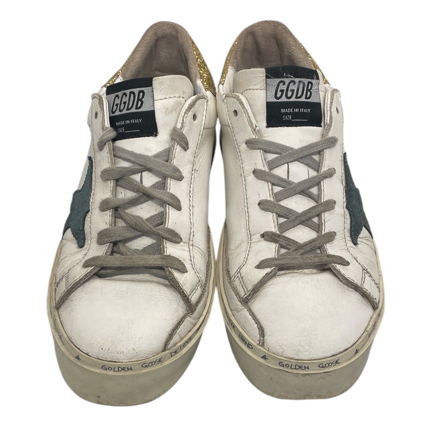 GOLDEN GOOSE/Low-Sneakers/EU 39/Leather/WHT/Gold Glitter view 4