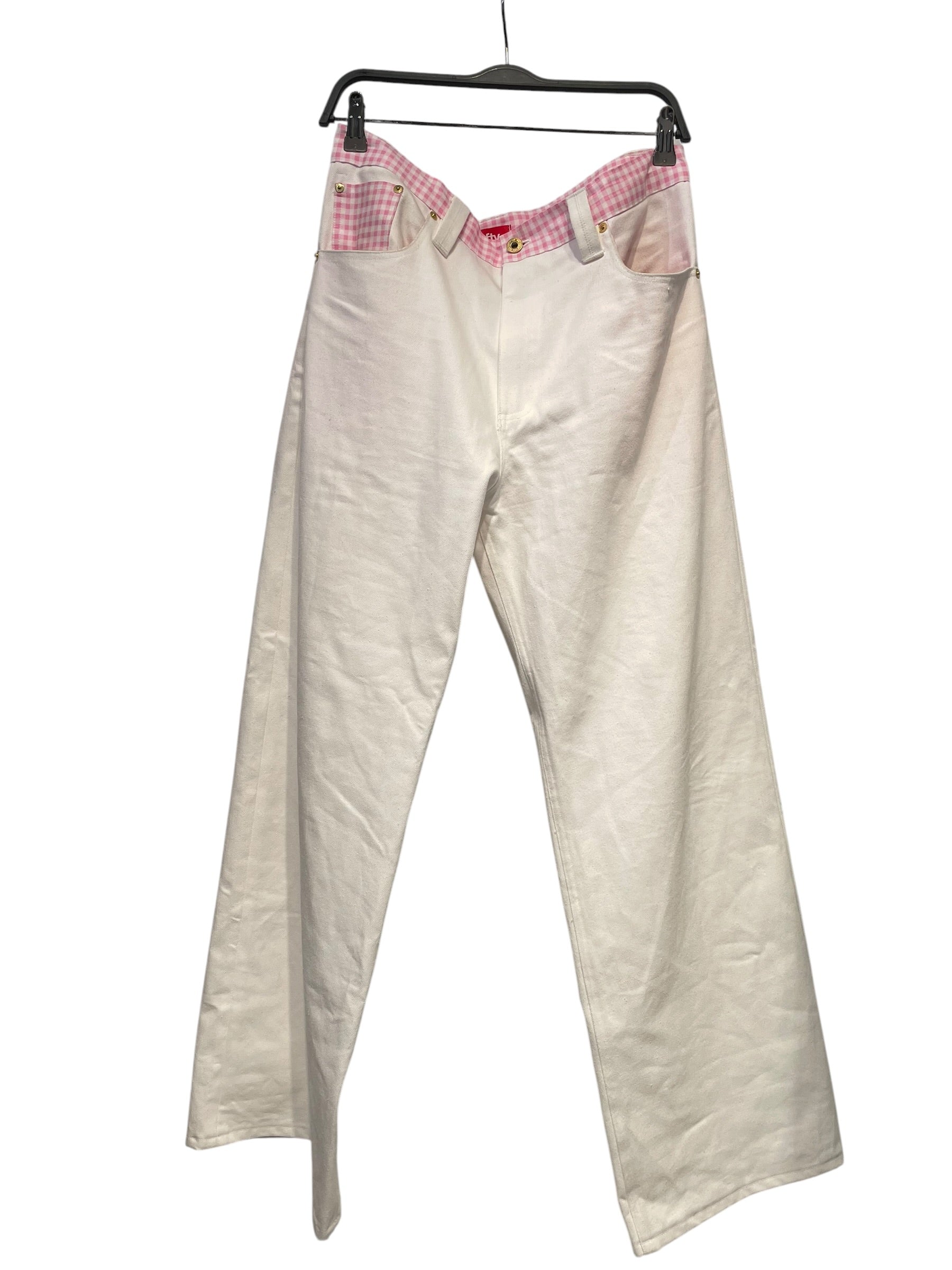 WFTV/Pants/L/Denim/WHT/Gingham Check/PINK GINGHAM PANTS view 1