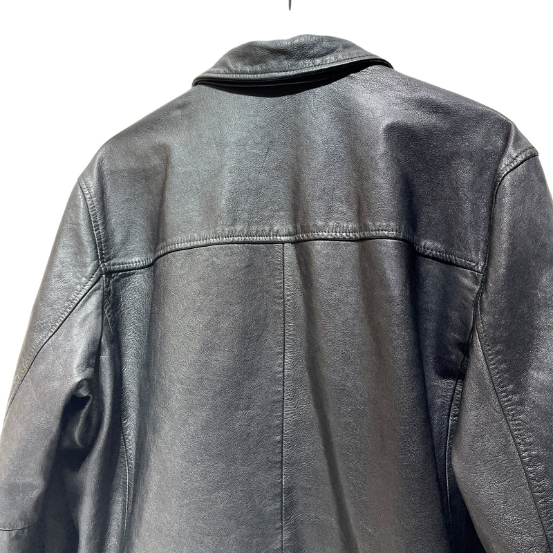 ALLSAINTS SPITALFIELDS/Leather Jkt/XXL/Leather/BLK/