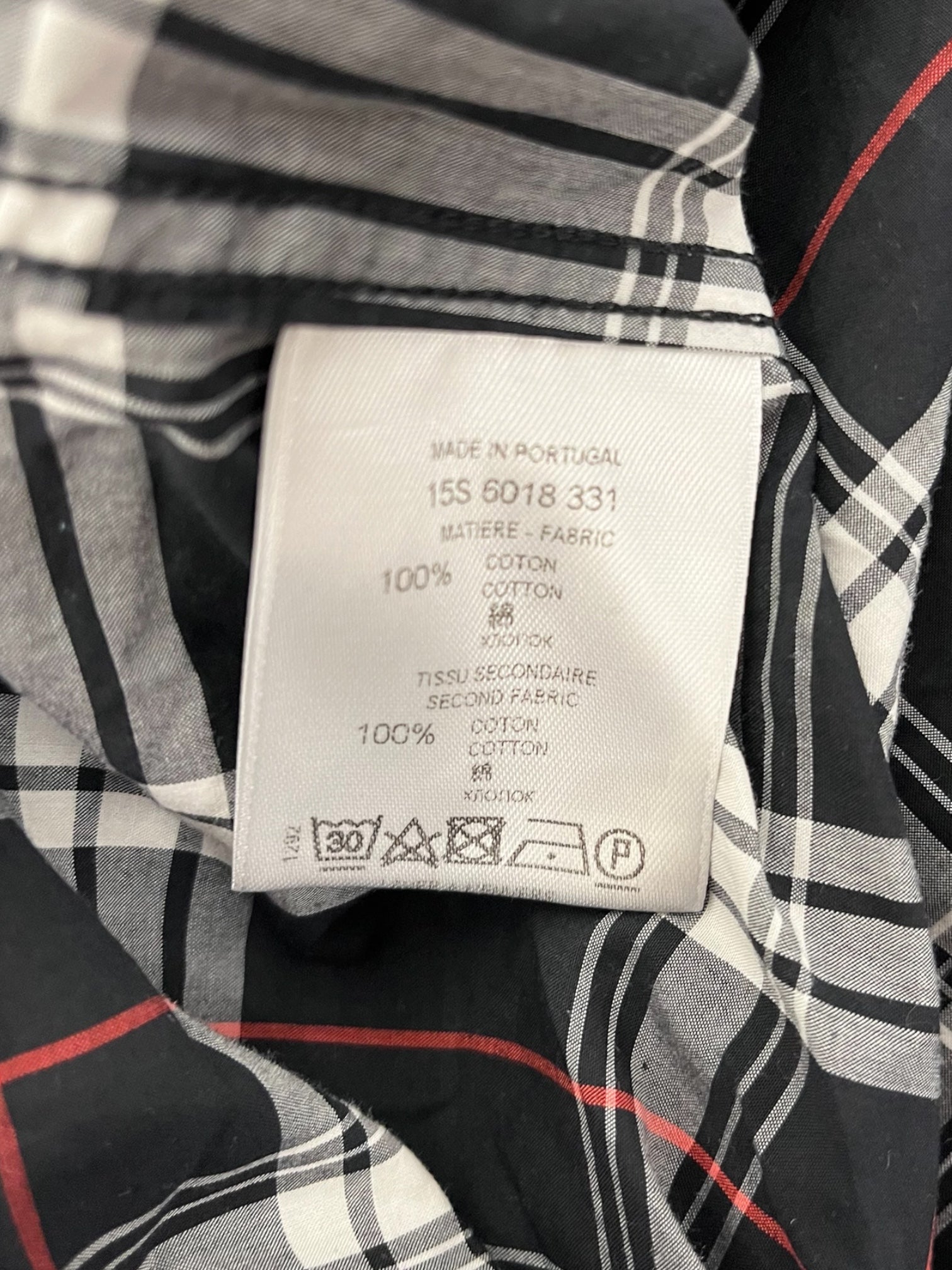 GIVENCHY/LS Shirt/41/Cotton/NVY/Plaid/BUTTERFLYPAISLEYONTOP view 3