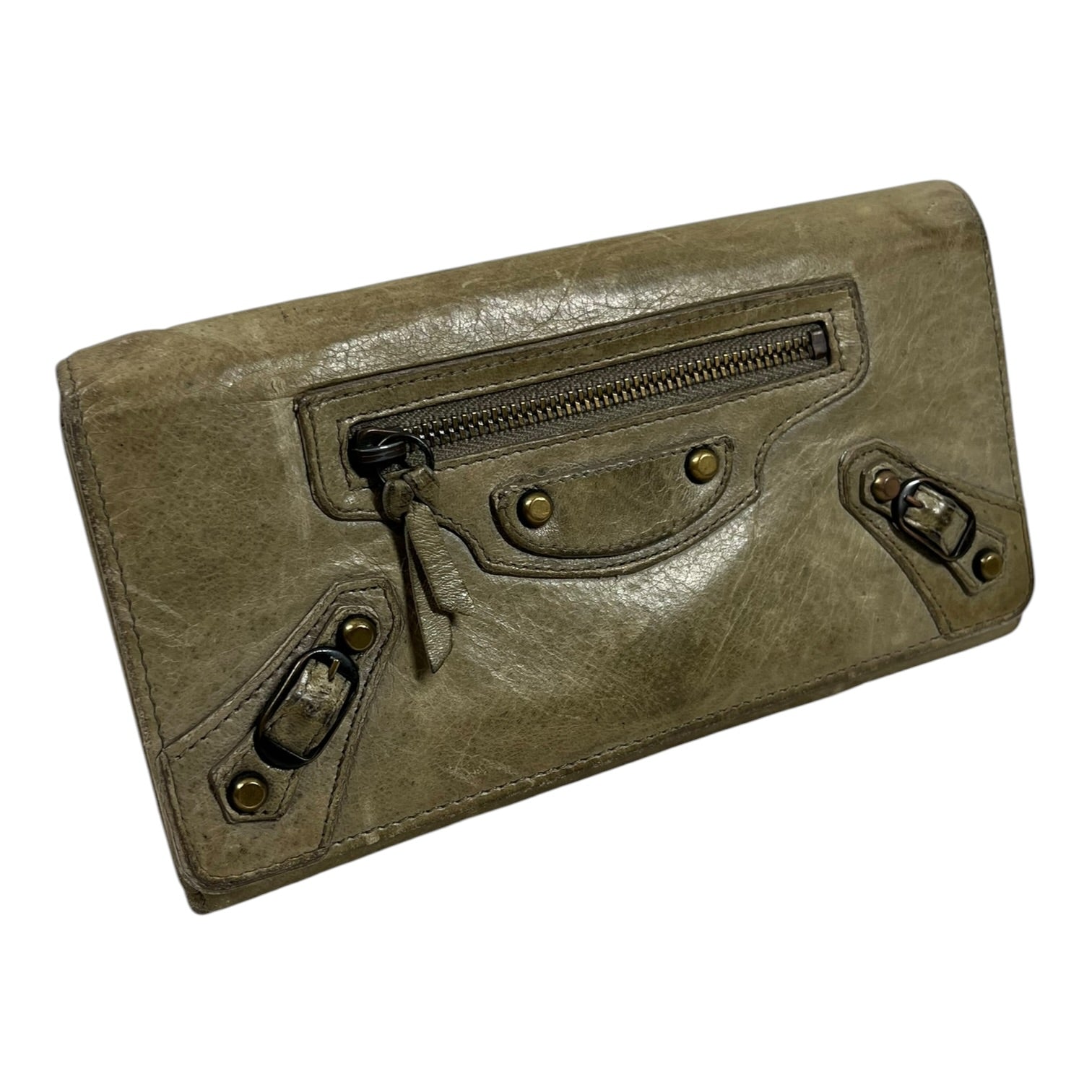 BALENCIAGA/Long Wallet/Leather/KHK/L's/ view 1