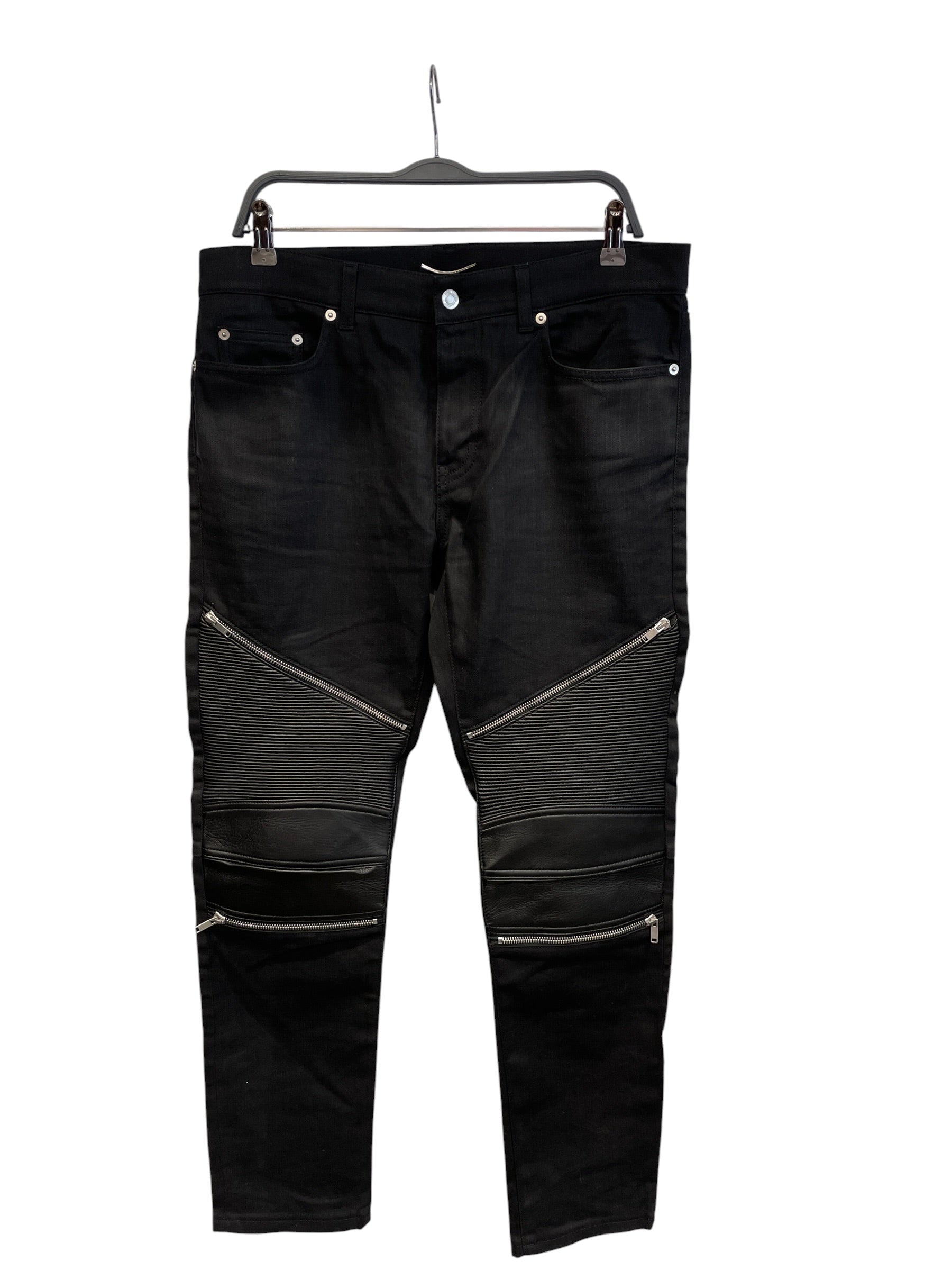 SAINT LAURENT/Skinny Pants/32/Denim/BLK/D02 MOTOCROSS BIKER JEANS view 1