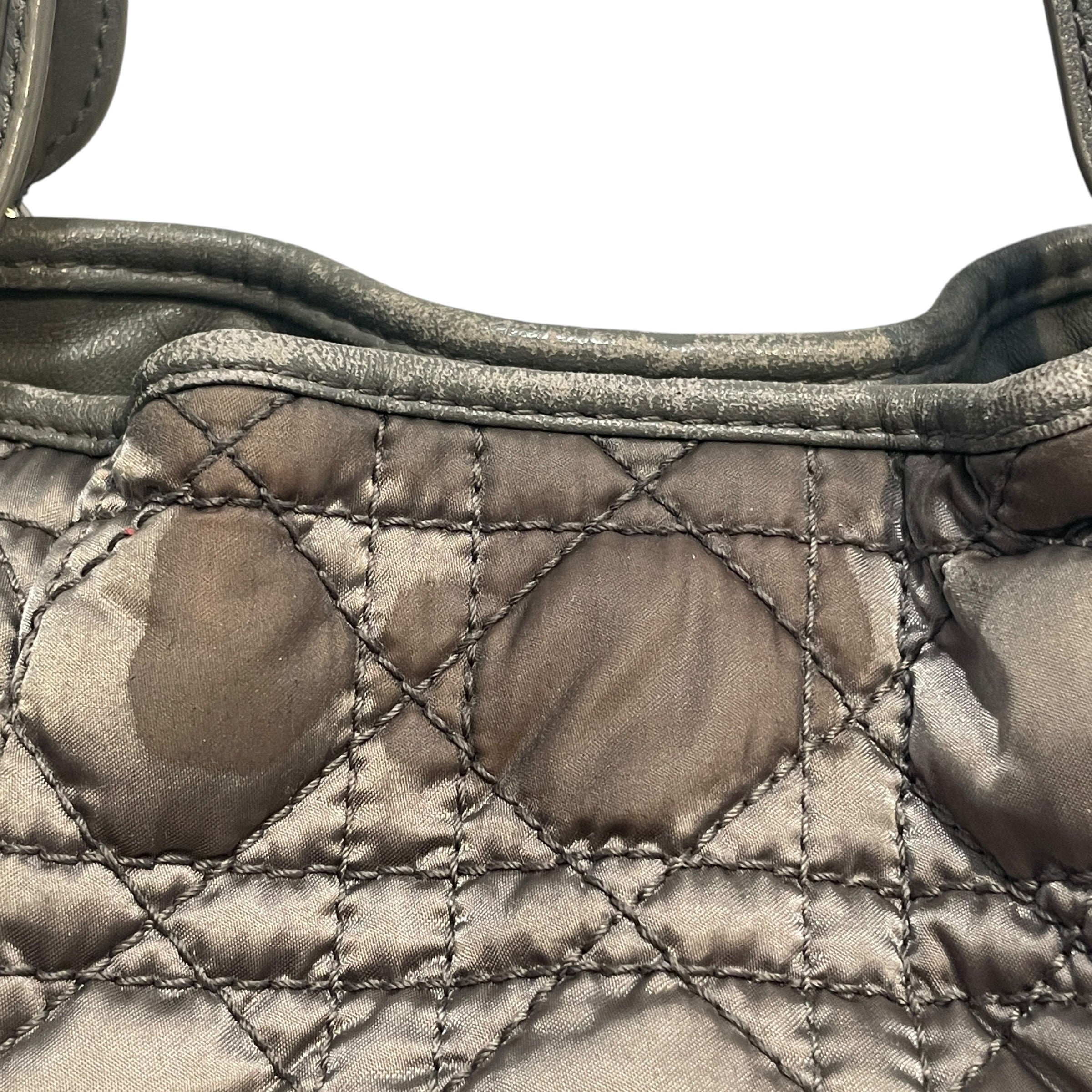 Christian Dior/Tote Bag/Nylon/GRY/Cannage Charming Lock Bag view 9
