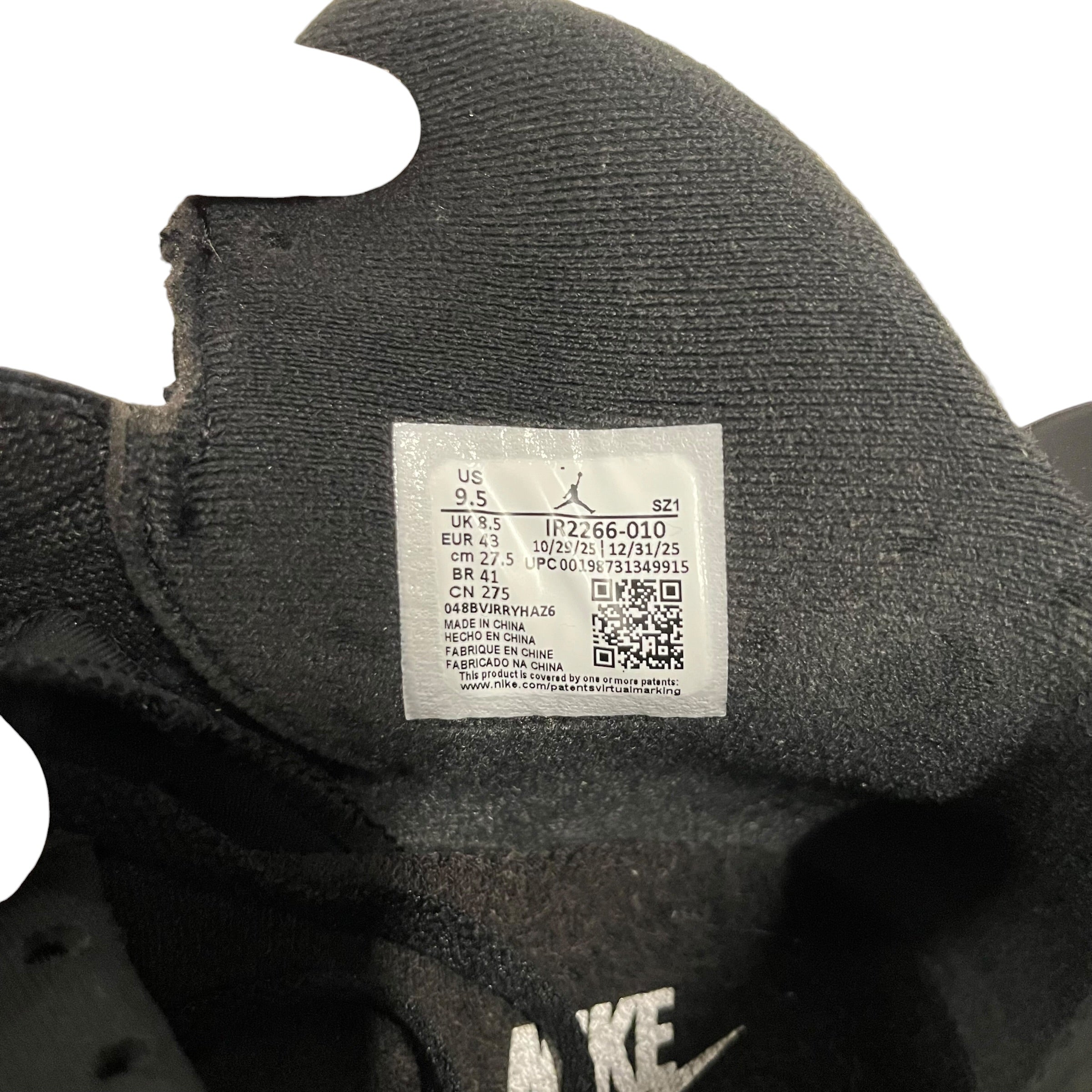 JORDAN BRAND/Hi-Sneakers/US 9.5/Suede/BLK/cap n gown 6 view 6