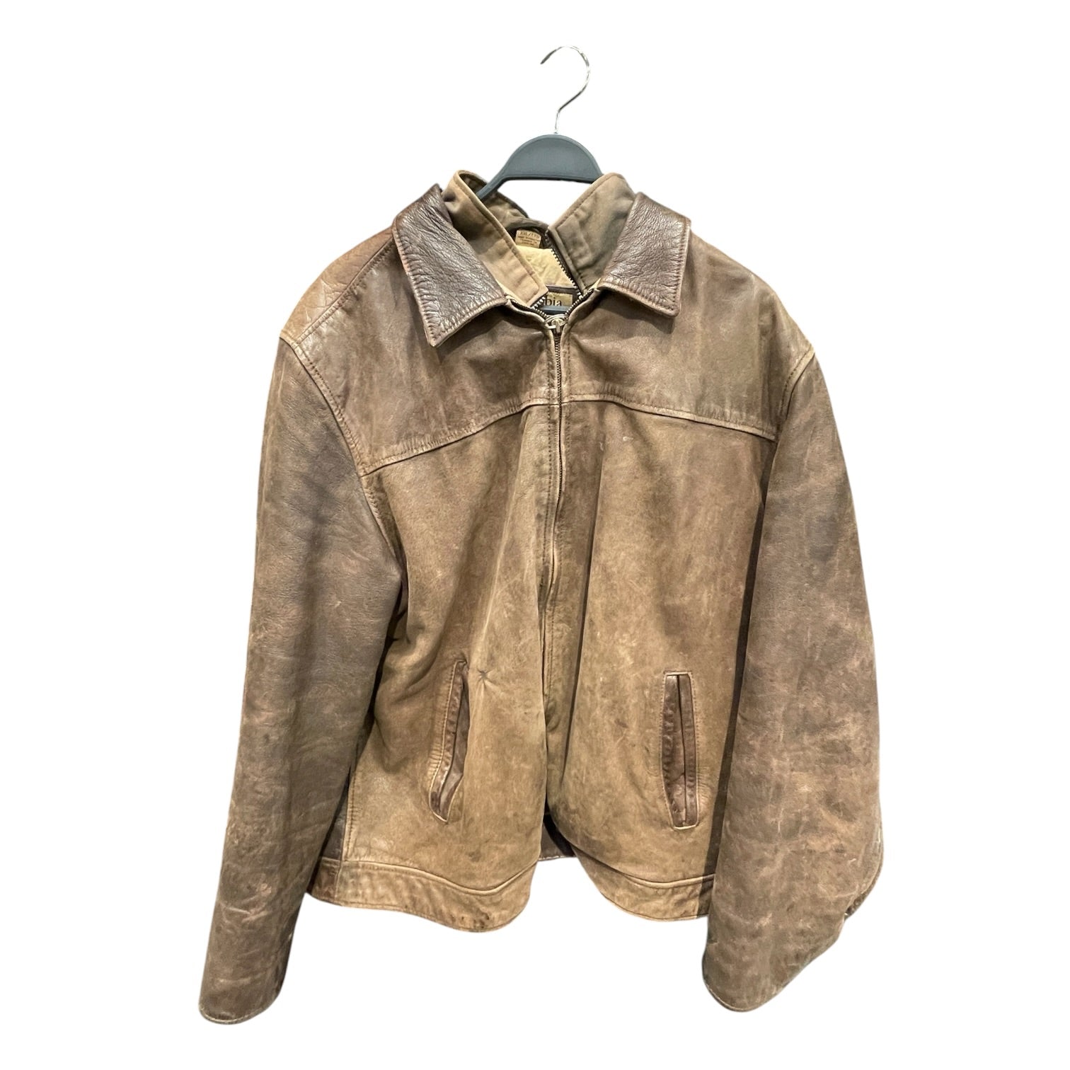 Columbia/Leather Jkt/XXL/Leather/BRW/Vintage Double Zip Leather JKT view 1