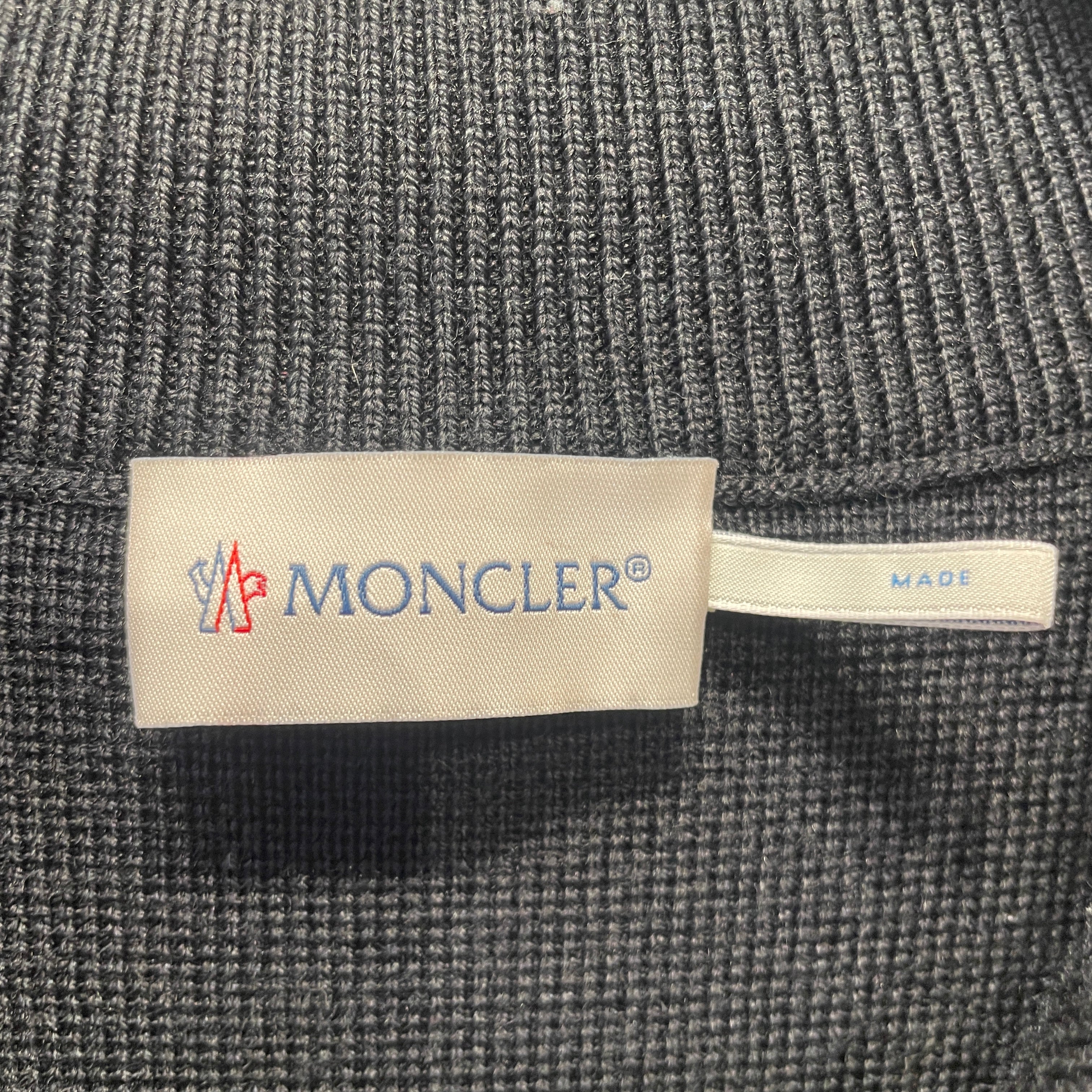 MONCLER/Puffer Jkt/L/Cotton/BLK/TRICOT CARDIGAN view 4