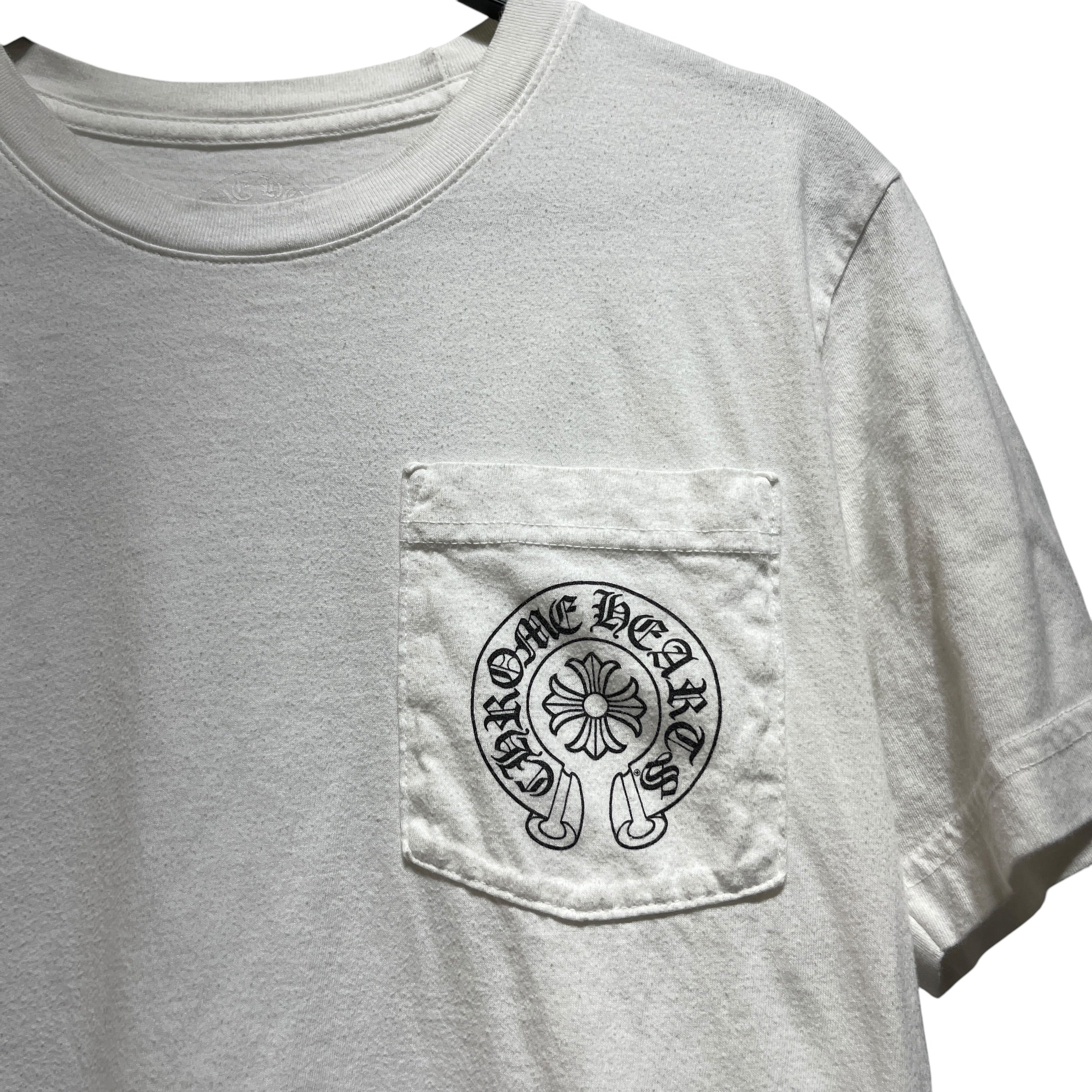 CHROME HEARTS/T-Shirt/S/Cotton/WHT/POCKET TEE view 3