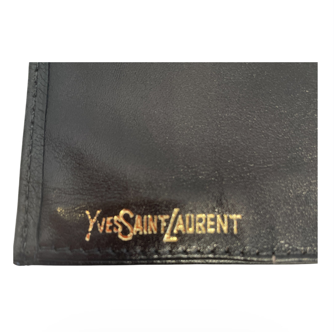 YVES SAINT LAURENT/Wallet/Leather/BLK/M's/FLAT BLACK CARD HOLDER view 5