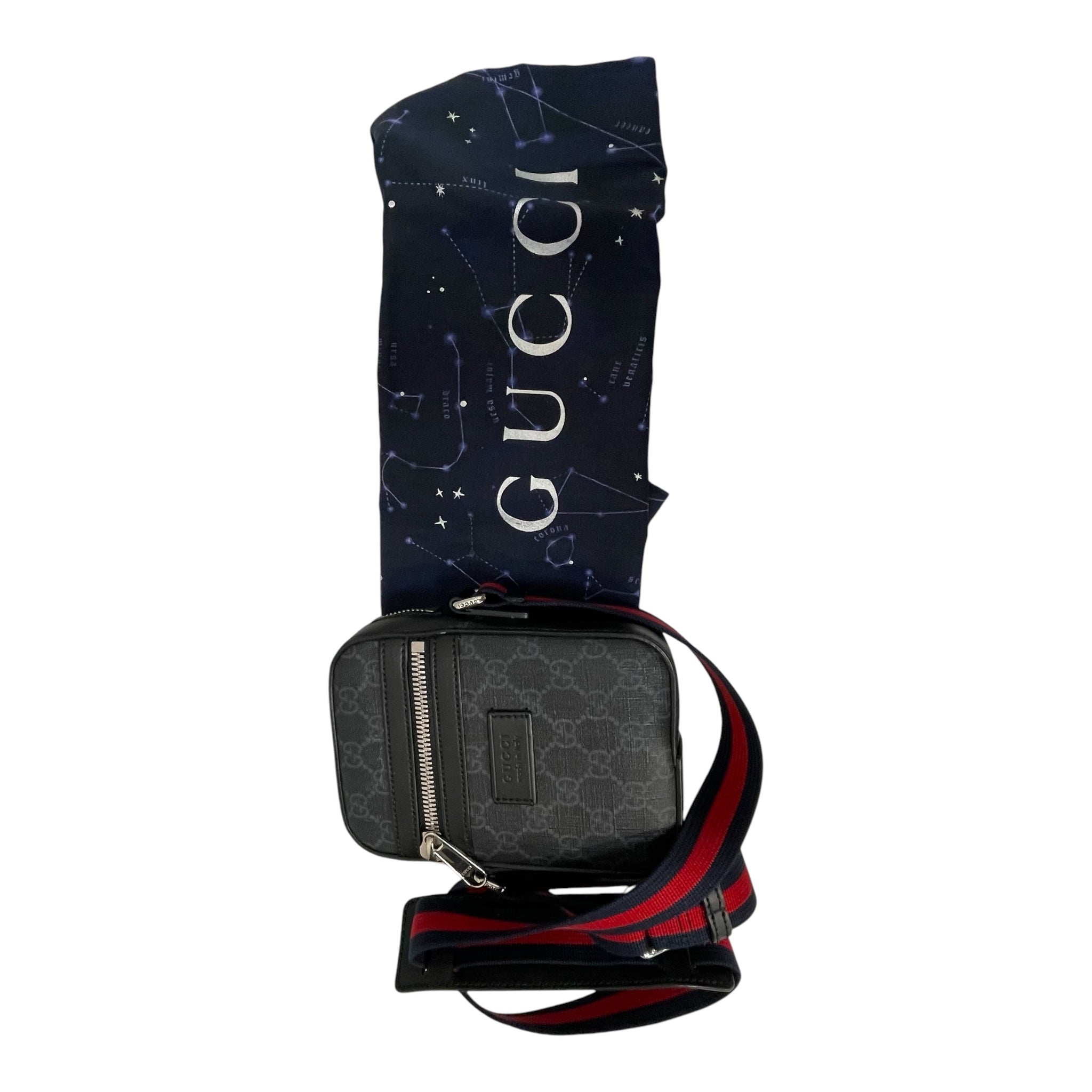 GUCCI/Cross Body Bag/Monogram/Leather/BLK/GG SUPREME CROSSBODY view 8