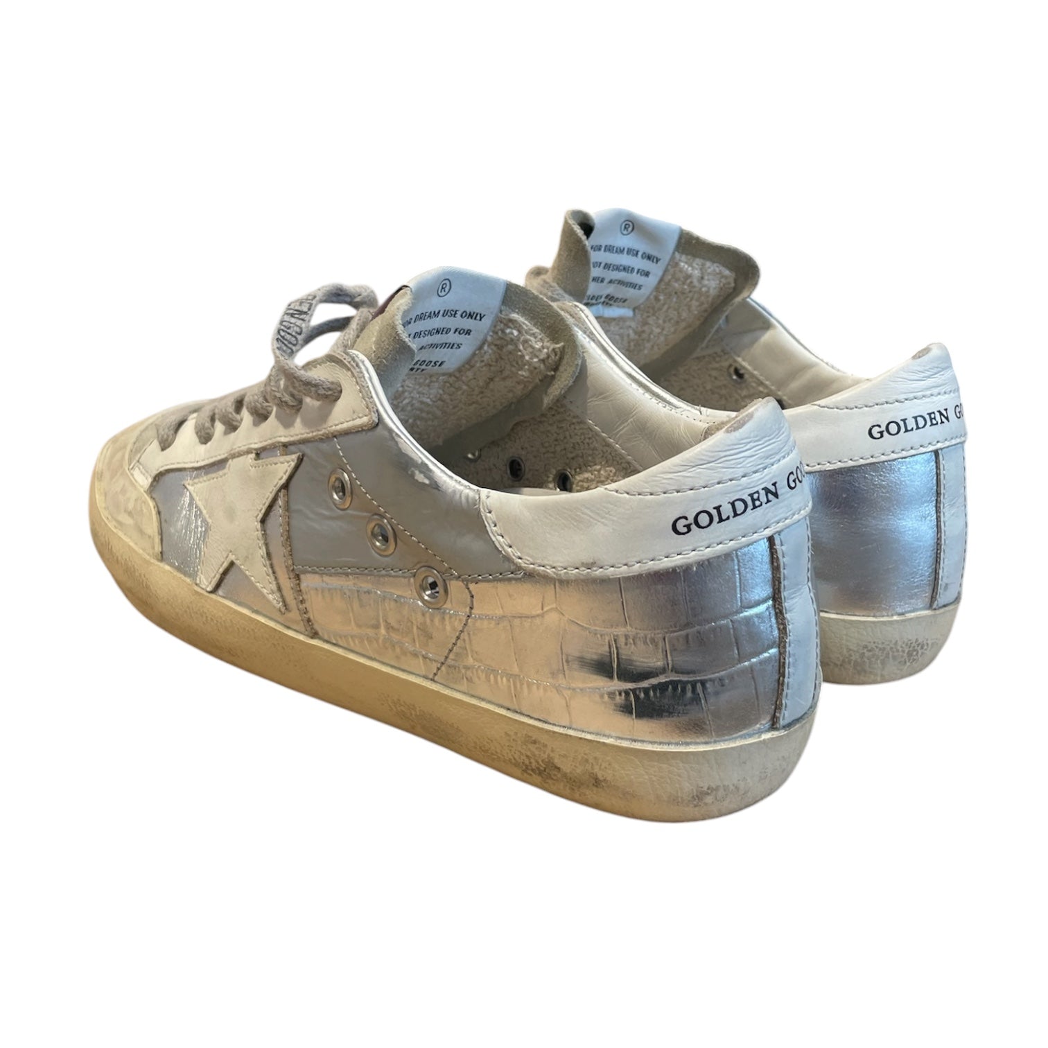 GOLDEN GOOSE/Low-Sneakers/EU 36/Leather/WHT/WHT AND SILVER view 2
