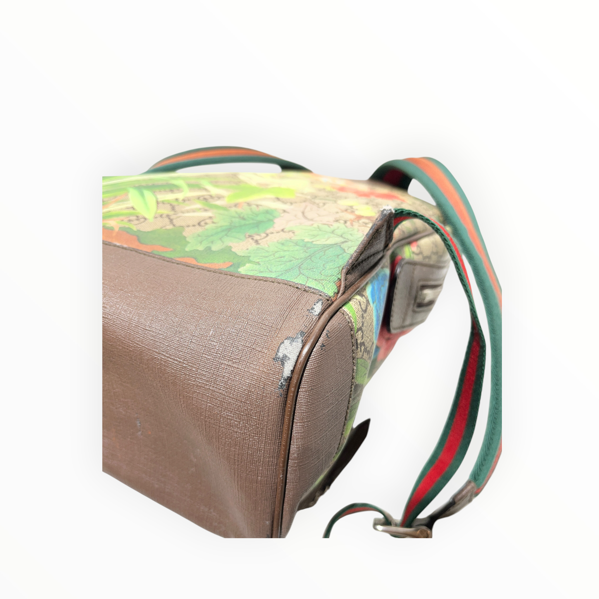 GUCCI/Backpack/Monogram/Leather/BRW/GG Supreme Tian Print Backpack view 6