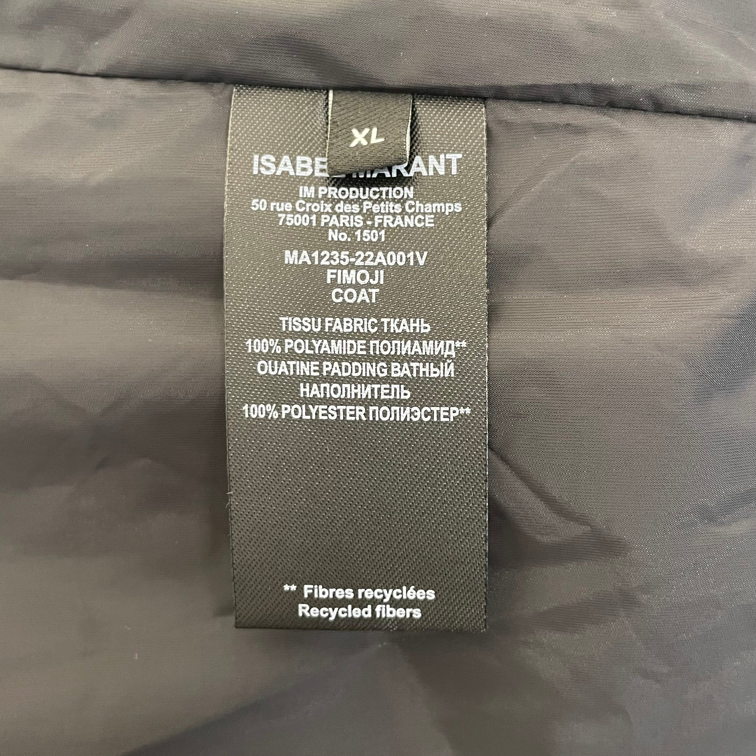 ISABEL MARANT/Puffer Jkt/XL/Polyester/BLK/Fimoji Coat view 5