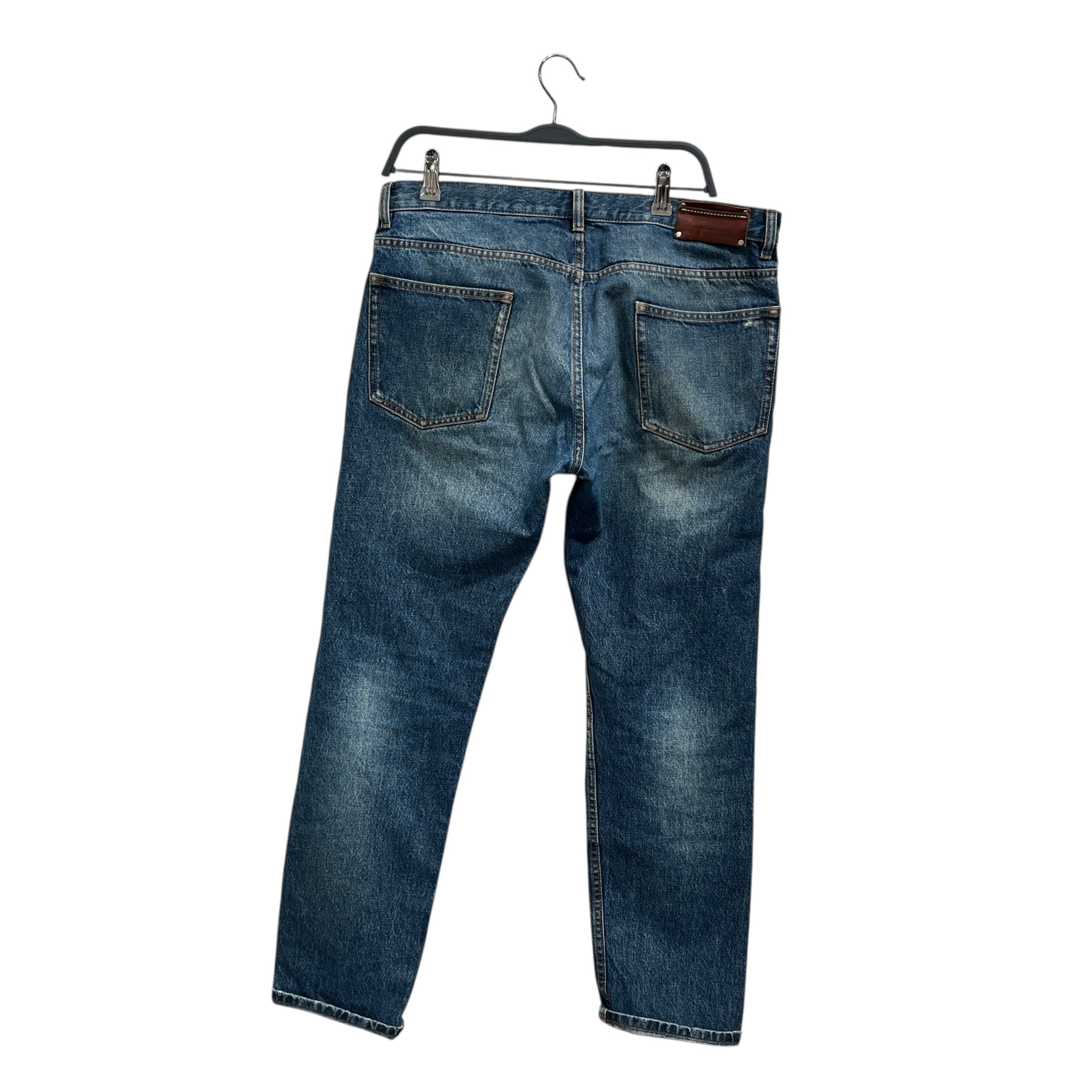 DRIES VAN NOTEN/Skinny Pants/36/Denim/BLU/BLACK SPOT LEFT LEG view 2