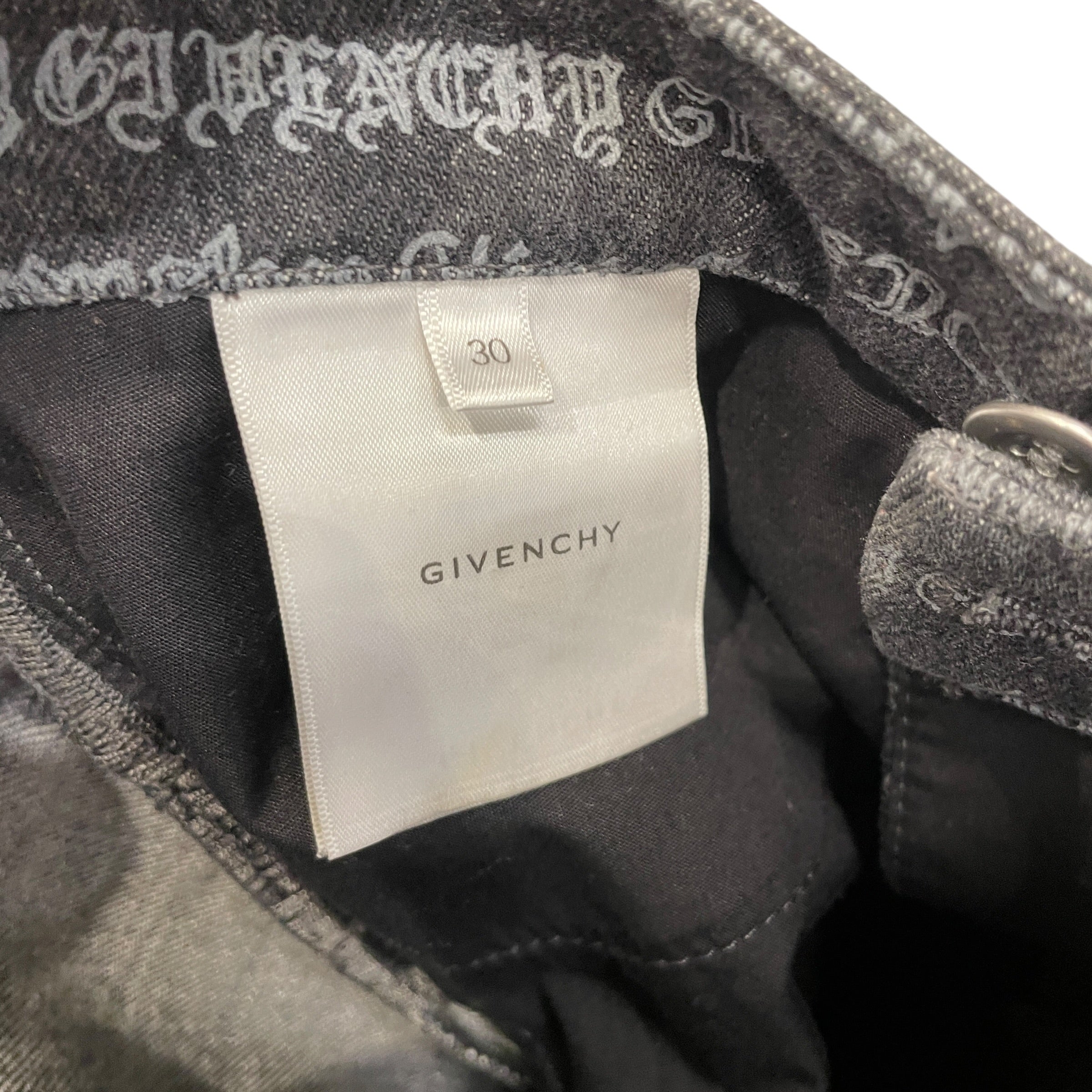 GIVENCHY/Pants/31/Denim/BLK/All Over Print/writting all over jeans view 4