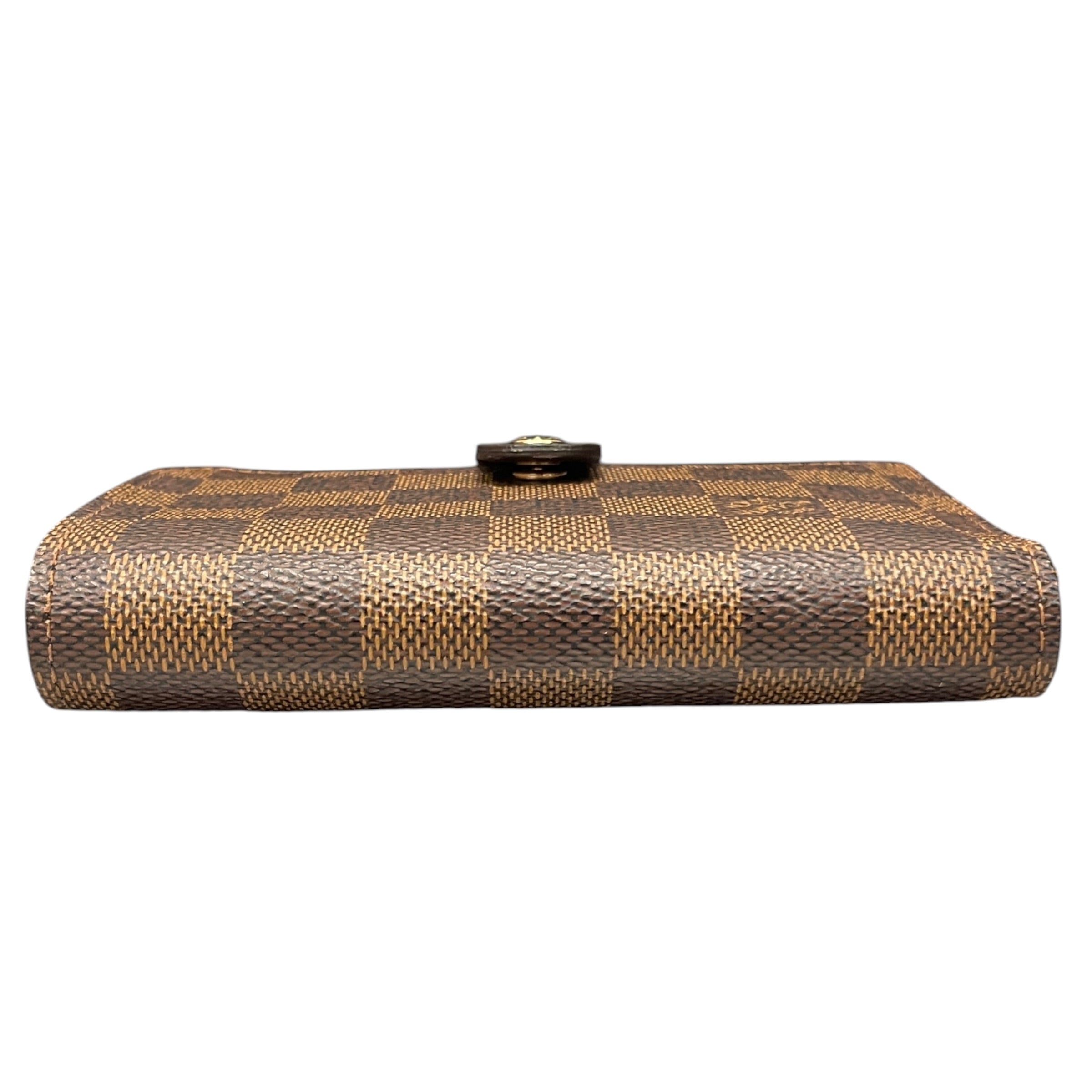 LOUIS VUITTON/Bifold Wallet/All Over Print/Leather/BRW/L's/DAMIER EBENE VIENNOIS/KISSLOCK view 3